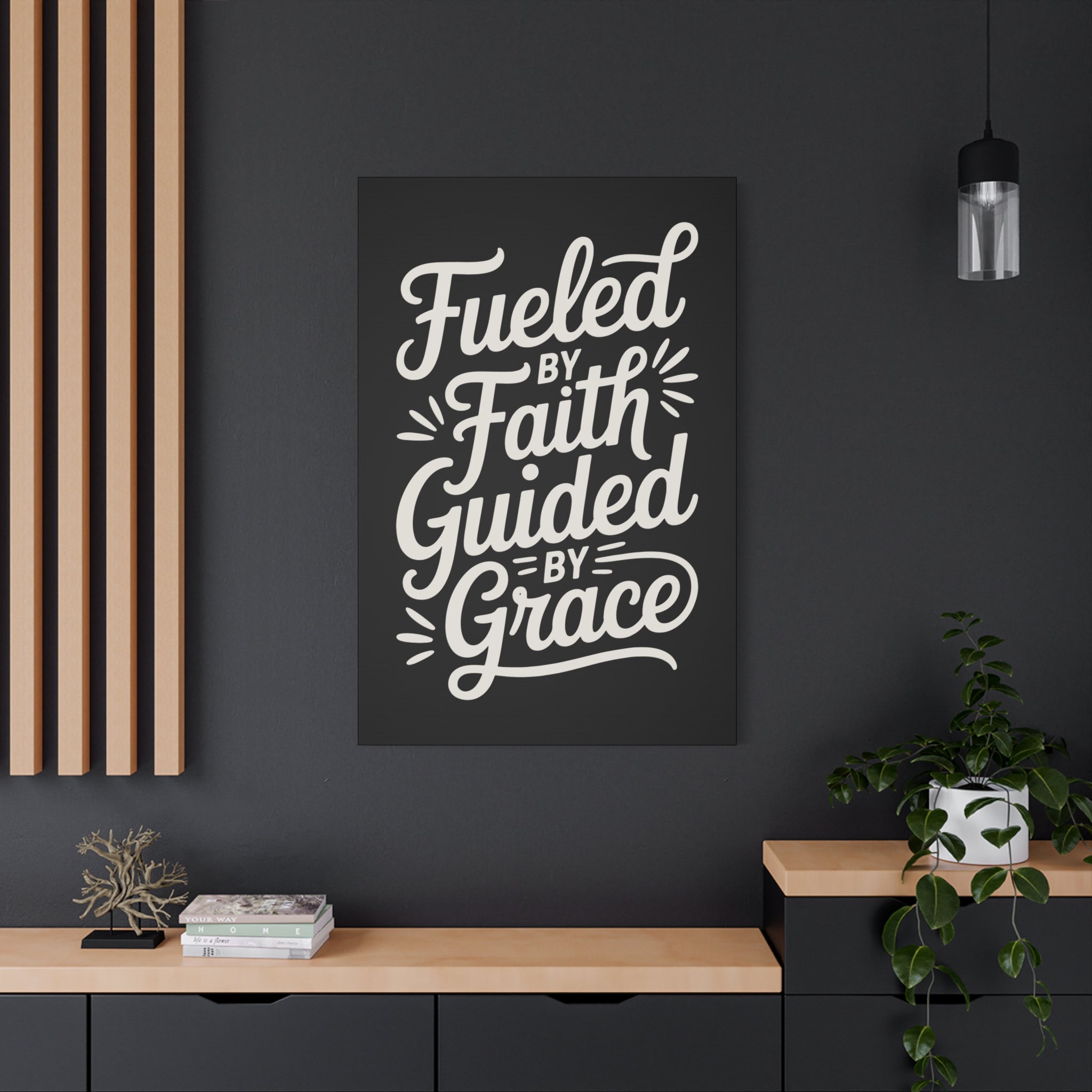Stretched Canvas Art, Motivational Wall Decor, Home Inspirational Art, Faith-Based Decor, Gift for Faith Lovers