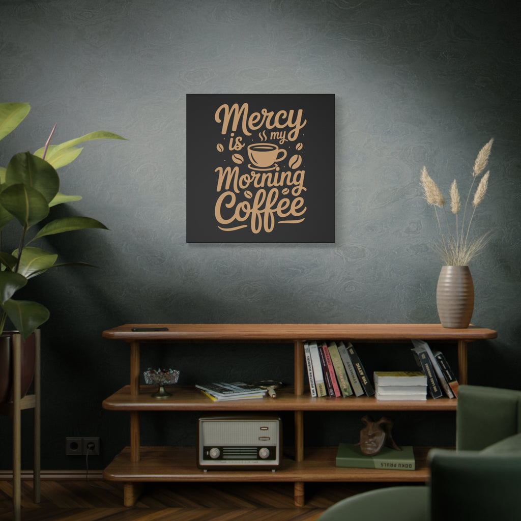 Coffee-Themed Canvas Art Print, Wall Decor for Coffee Lovers, Inspirational Home Decoration, Gift for Friends and Family