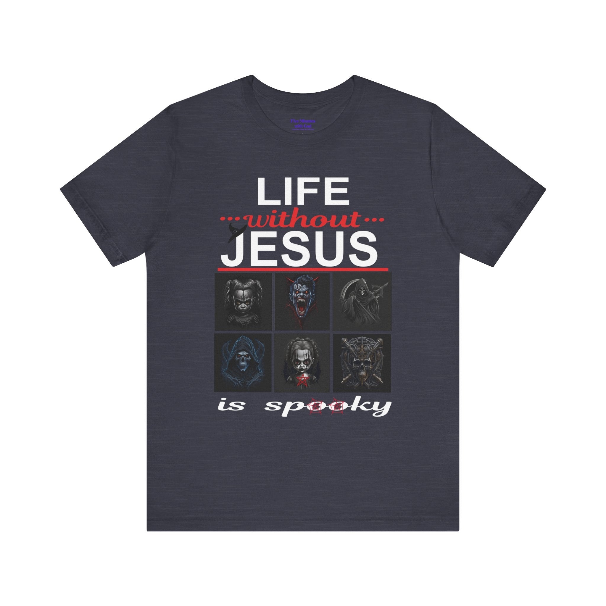 Funny Christian Tee - 'Life Without Jesus is Spooky' Unisex Jersey Short Sleeve T-Shirt, Faith Apparel, Religious Gift, Halloween Tee, [...]