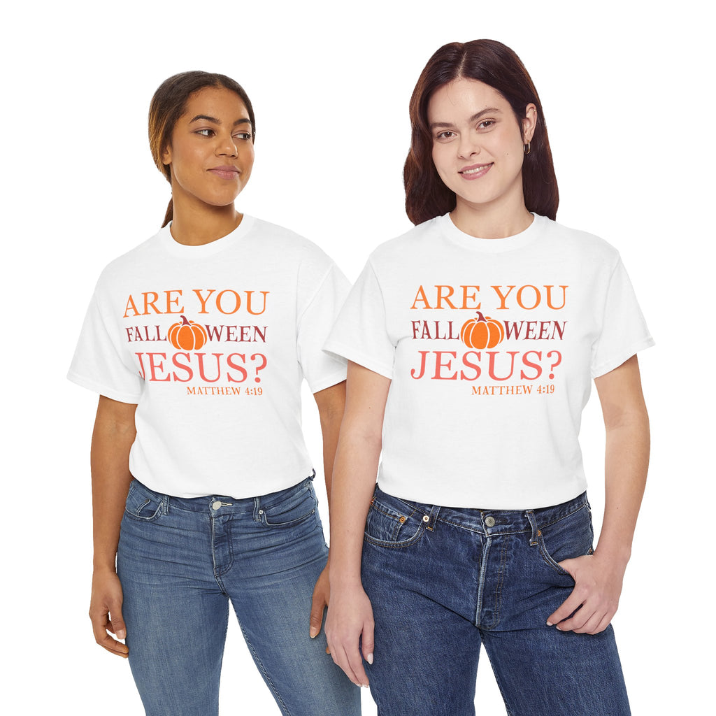 Unisex Heavy Cotton Tee - Are You Halloween Jesus? Festival Shirt, Funny Christian Tee, Fall Apparel, Halloween Party Outfit, Holiday Gift