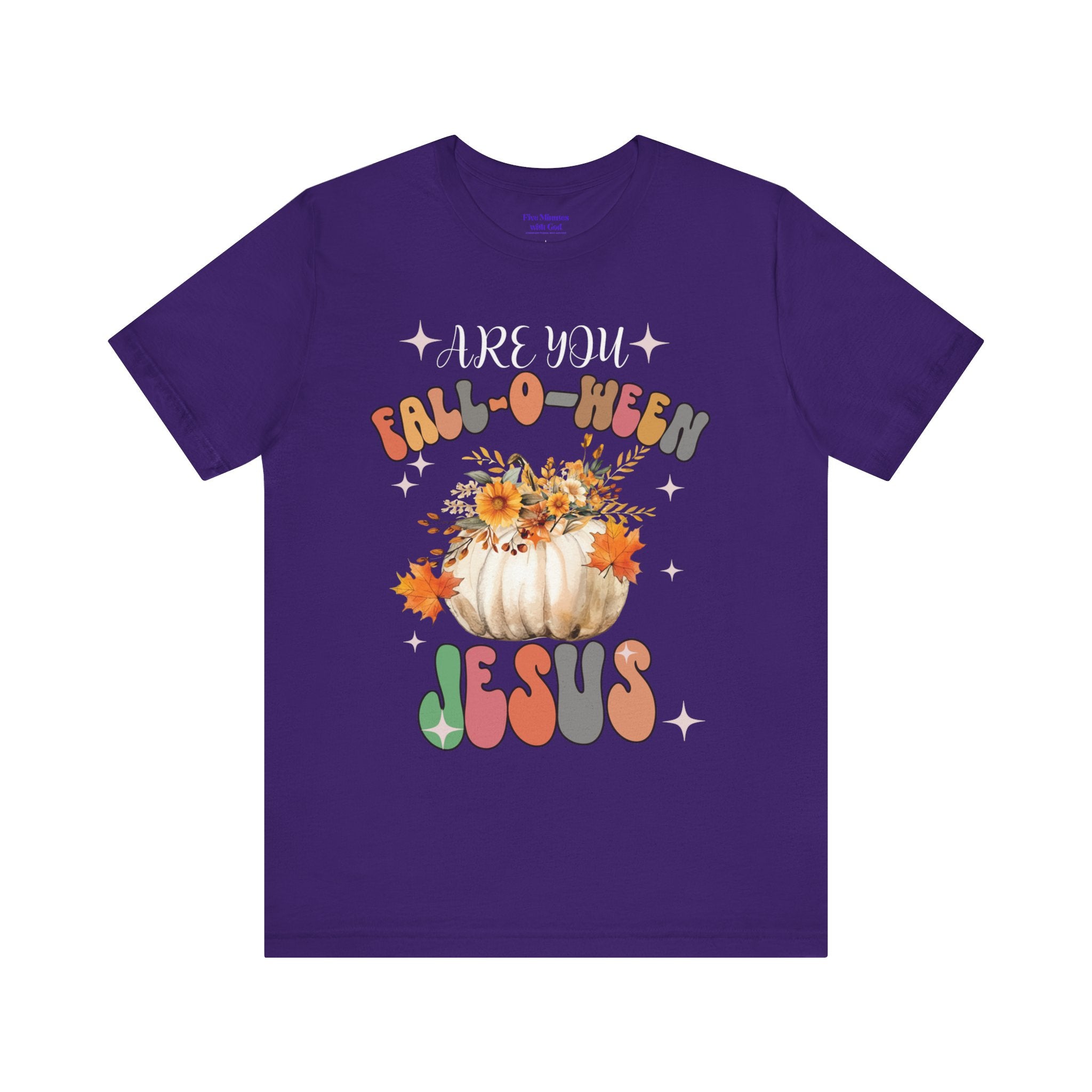 Fall-Themed Jesus Tee, Unisex Jersey T-Shirt, Cozy Autumn Apparel, Thanksgiving Gift, Fall Celebration Shirt, Christian Fashion