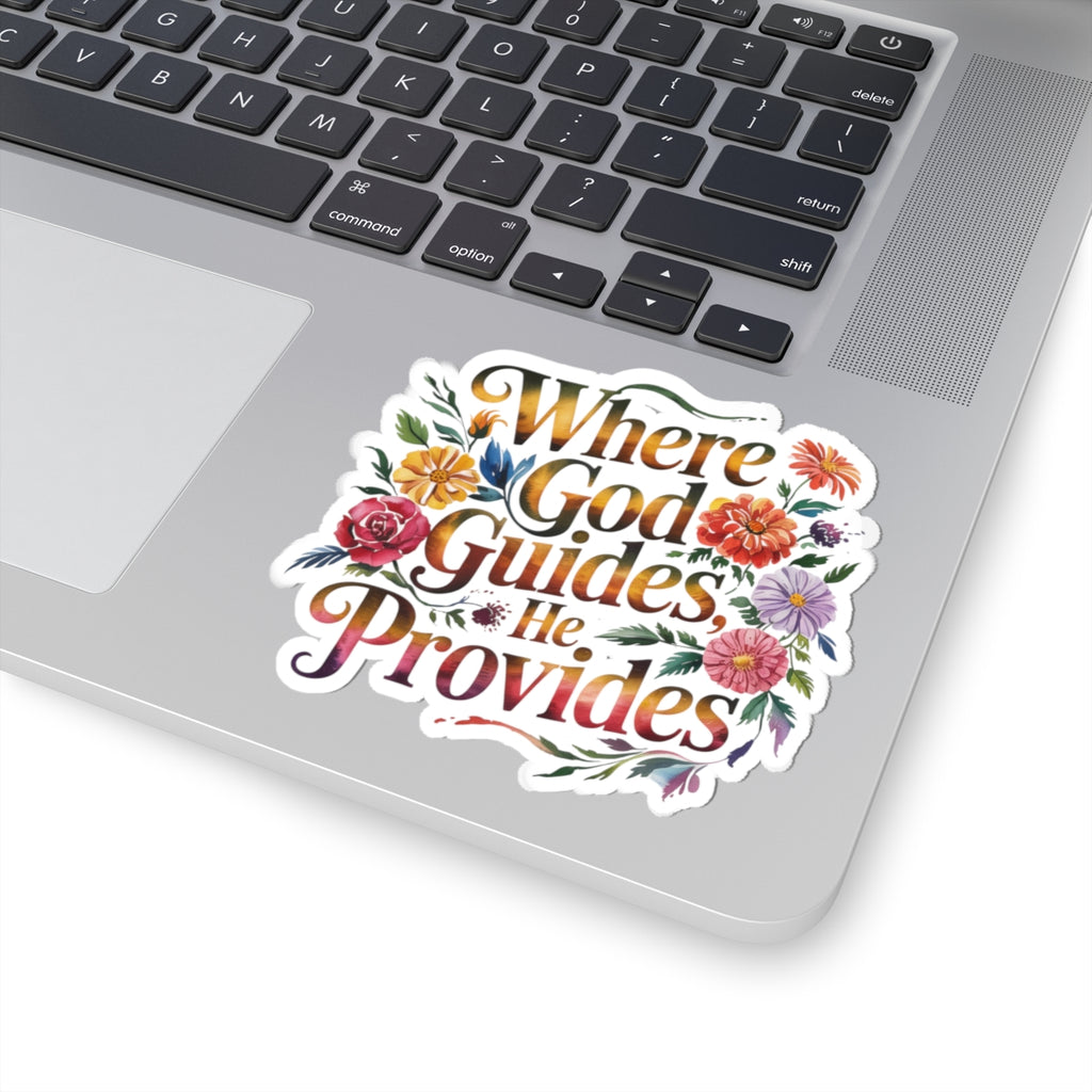 Floral Inspirational Stickers, Laptop Decals, Pastel Aesthetic Decor, Gift for Encouragement, Christian Faith Stickers