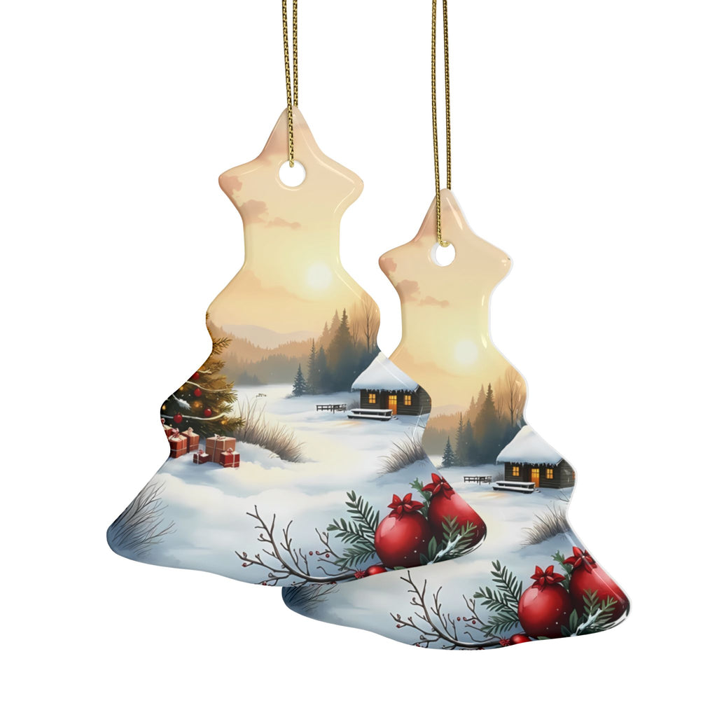 Heart-Shaped Ceramic Ornaments, Cozy Winter Decorations, Holiday Celebrations, Christmas Tree Decor, Personalized Gift