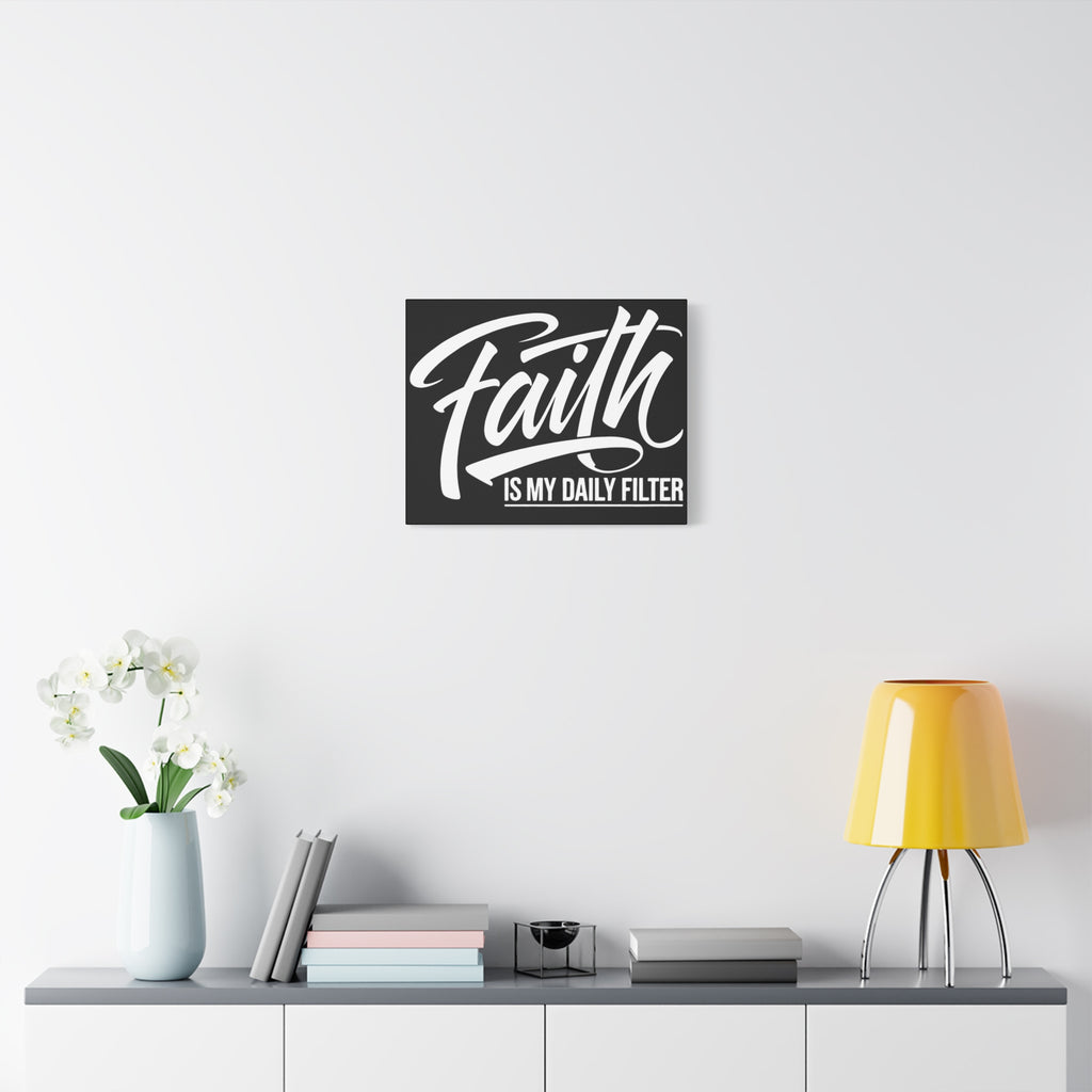 Inspirational Canvas Wall Art, Faith Quote Decor, Motivational Home Decor, Gray Wall Hanging, Gift for Faith Lovers