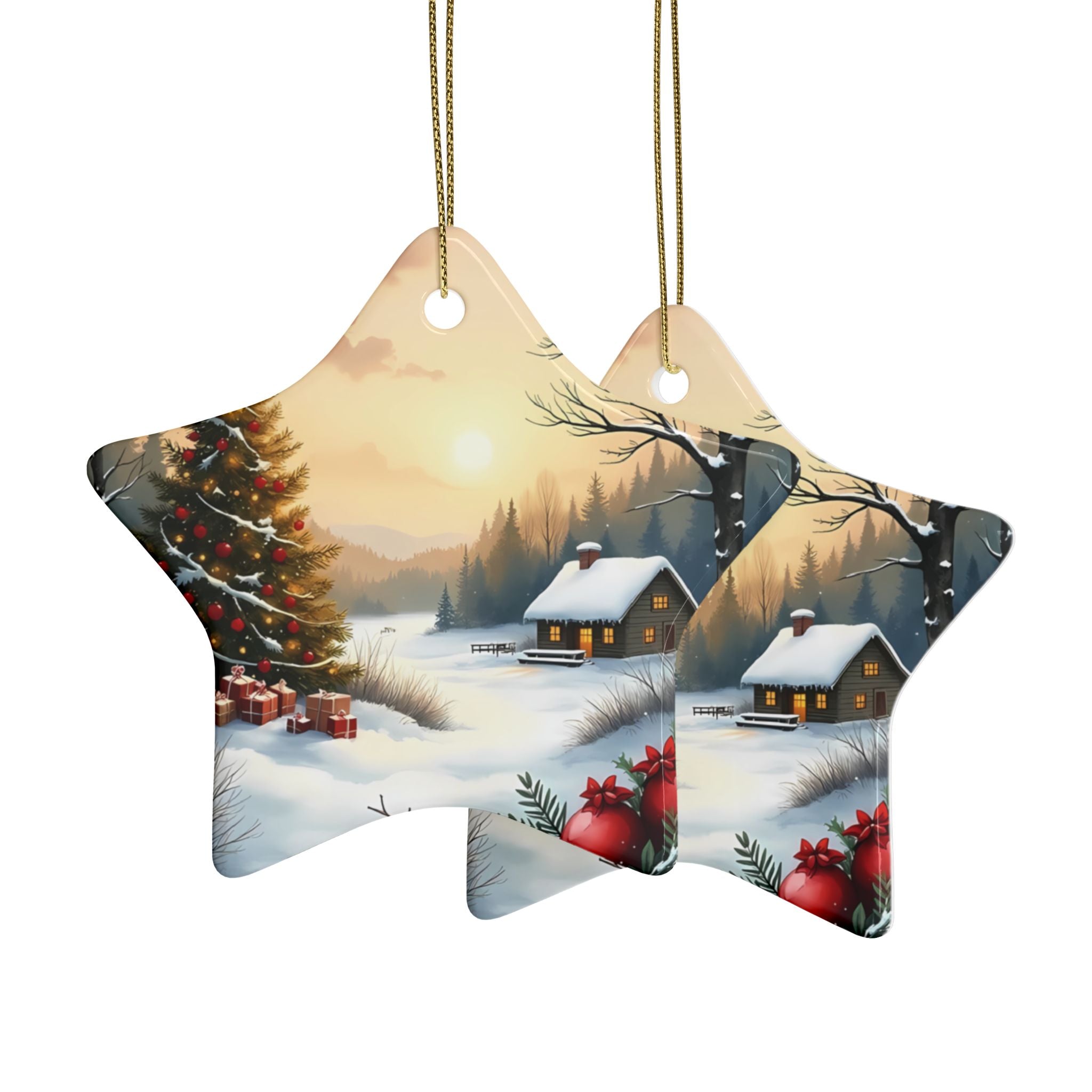 Heart-Shaped Ceramic Ornaments, Cozy Winter Decorations, Holiday Celebrations, Christmas Tree Decor, Personalized Gift