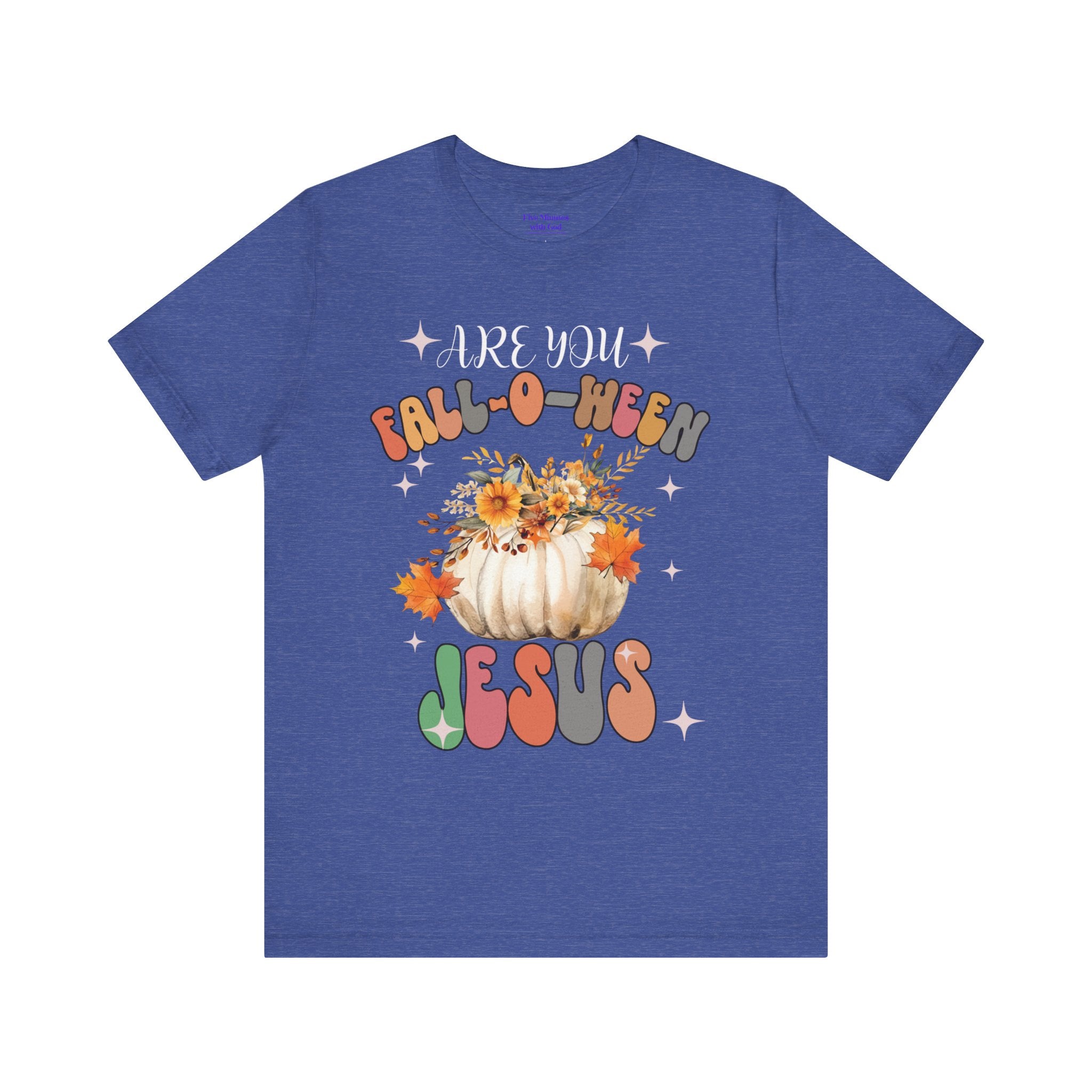 Fall-Themed Jesus Tee, Unisex Jersey T-Shirt, Cozy Autumn Apparel, Thanksgiving Gift, Fall Celebration Shirt, Christian Fashion
