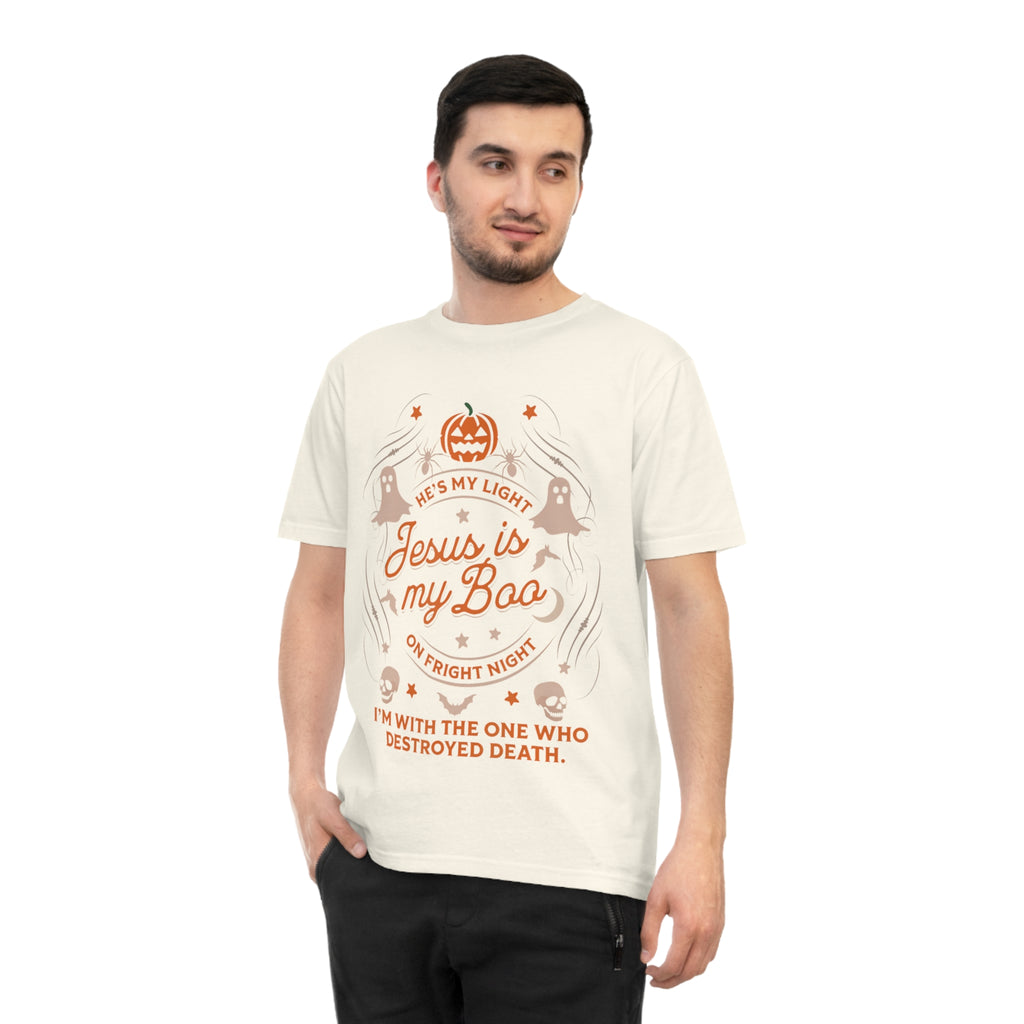 Halloween Christian T-Shirt with Fun Ghost Designs, Jesus is My Boo, Spooky Season Apparel, Faithful Holiday Shirt, Unique Gift for [...]
