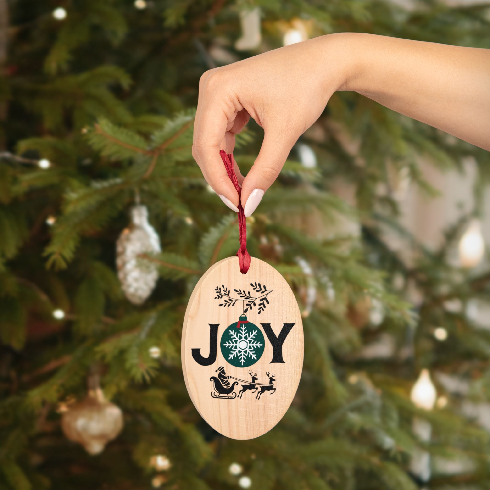 Joyful Wooden Ornaments - Holiday Decor for Christmas, Tree Decorations, Gift Tags, Home Decor, Festive Keepsakes