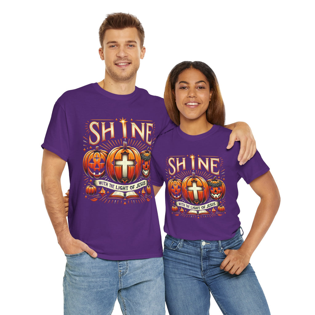 Halloween Jesus Graphic Tee | Unisex Cotton T-Shirt, Spooky Season Apparel, Faith-Based Shirt, Autumn Fashion, Christian Gift