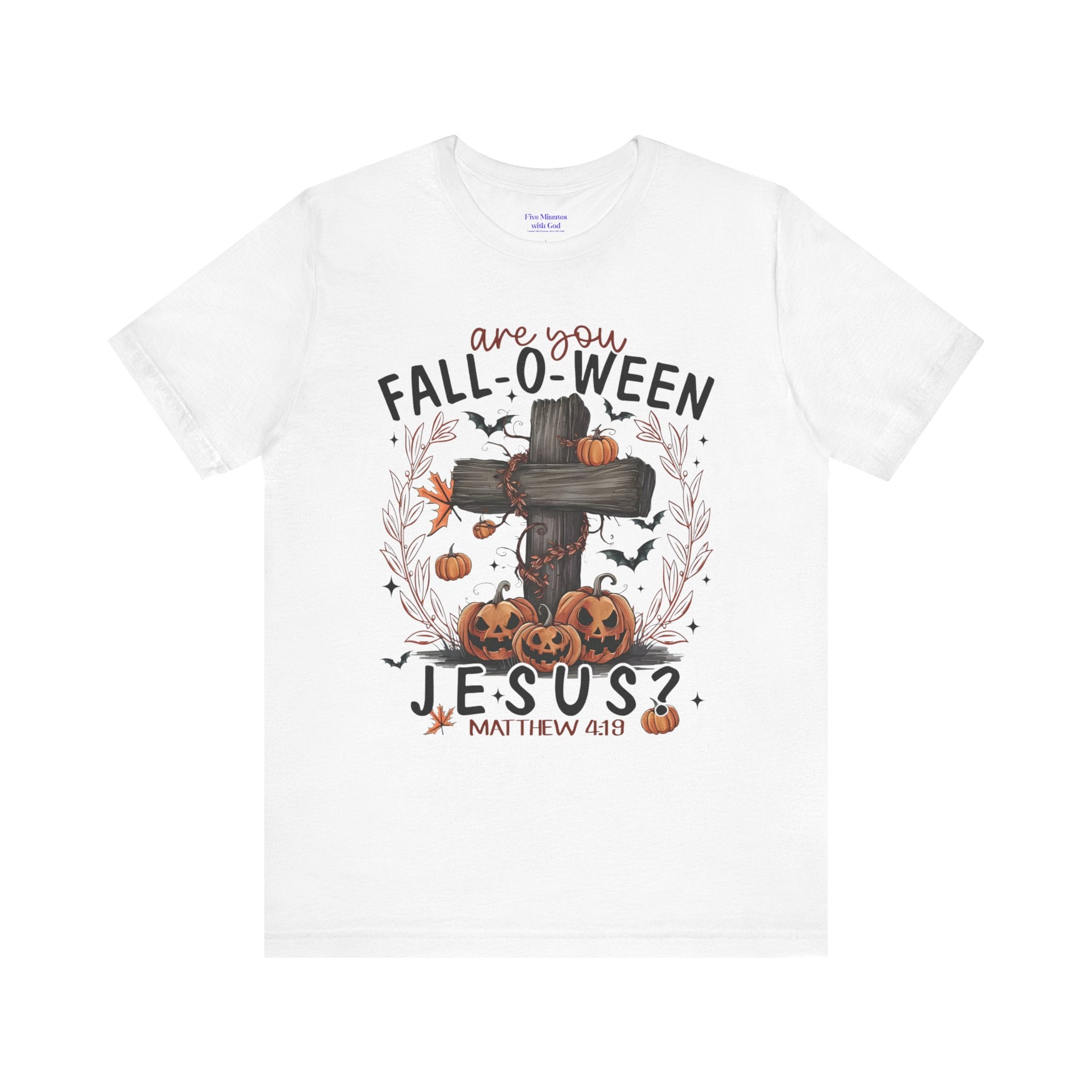 Autumn Pumpkin Christian Tee, Relaxed Fit Unisex Shirt, Fall Inspiration Tee, Cozy Halloween Top, Faith-Based Apparel