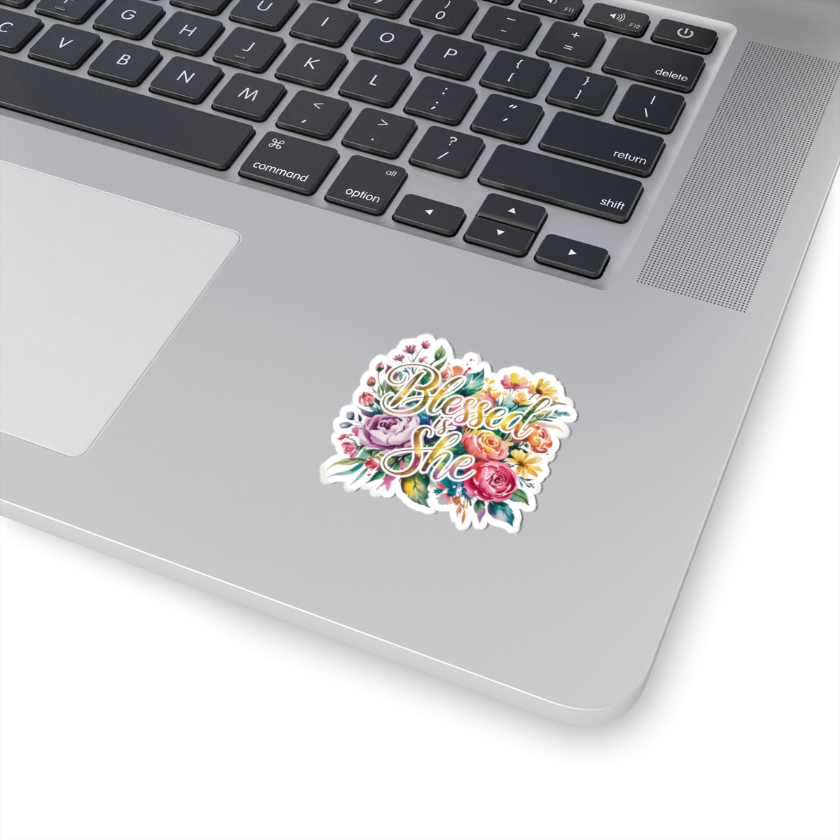 Blessed is She Floral Stickers, Inspirational Kiss-Cut Stickers for Laptops, Journals, Gifts for Her, Christian Decor