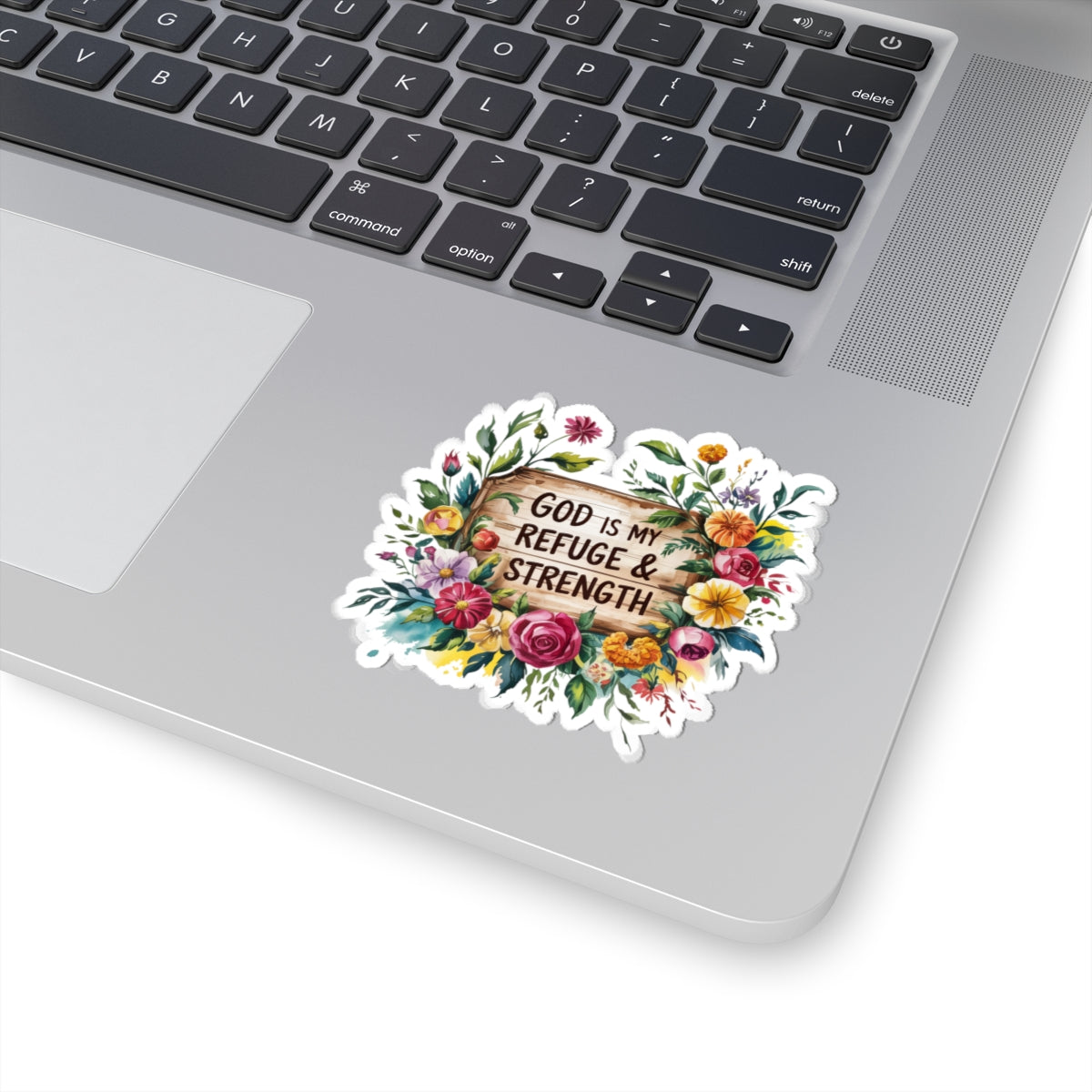 Floral Inspirational Kiss-Cut Stickers | God is My Refuge & Strength | Faith-Based Decor, Laptop Stickers, Gift for Friends, [...]