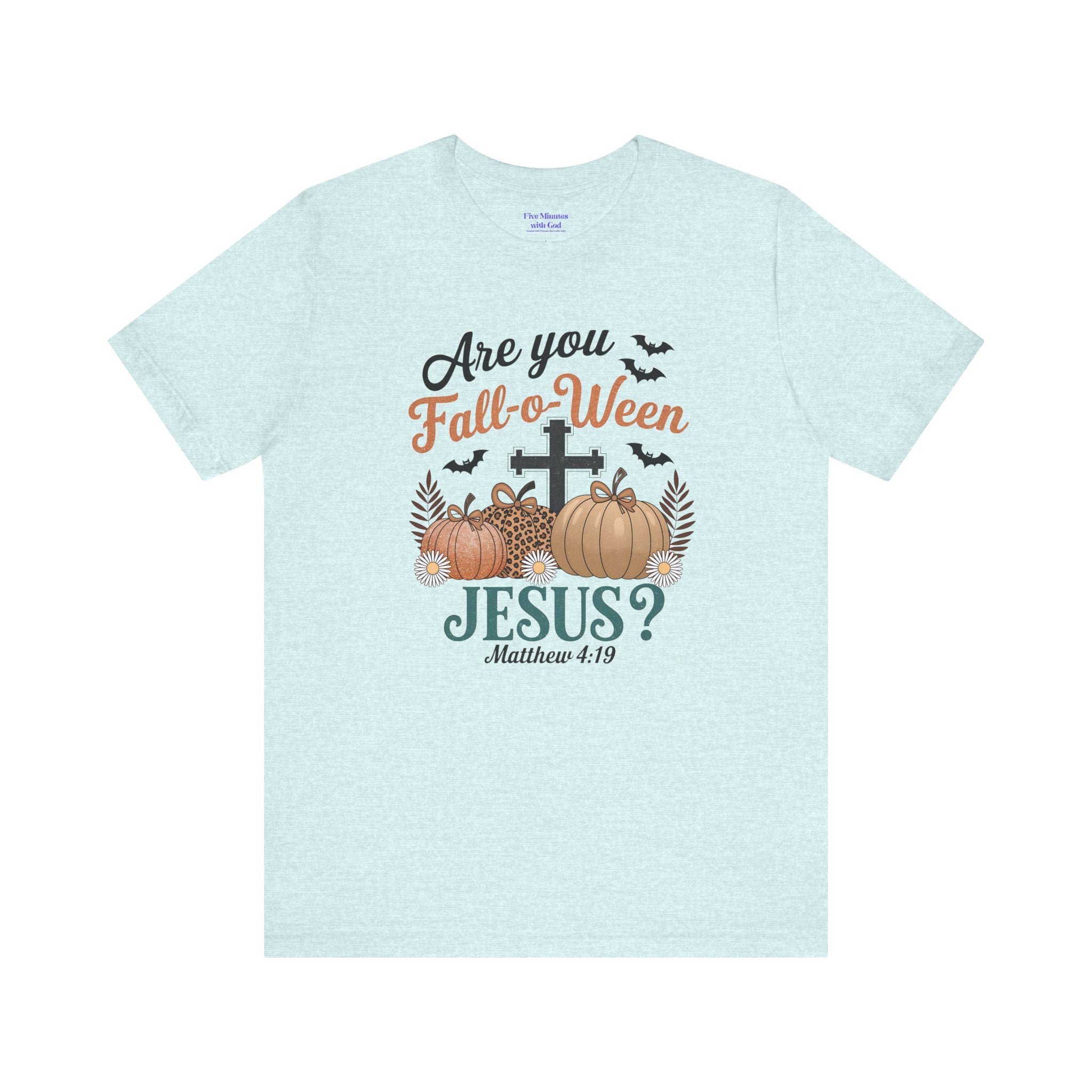 Fall-themed Christian Tee, Are You Fall-o-Ween Jesus?, Unisex Halloween Shirt, Autumn Faith T-Shirt, Pumpkin Design Top