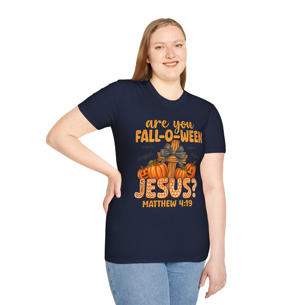 Funny Christian Halloween T-Shirt, Jesus Pumpkin Tee, Unisex Fall Shirt, Autumn Festive Apparel, Holiday Gift Idea
