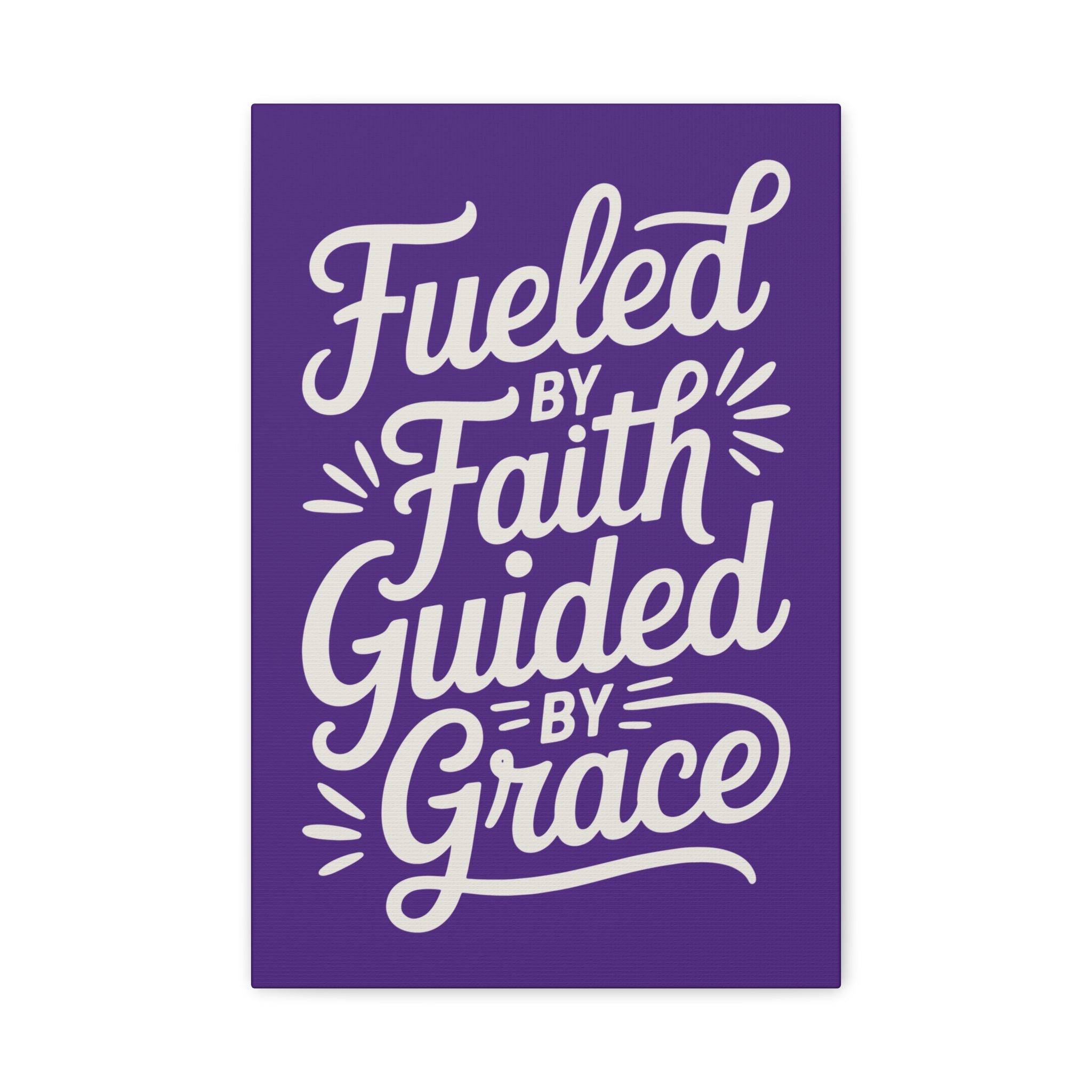 Purple Stretched Canvas Art, Motivational Wall Decor, Home Inspirational Art, Faith-Based Decor, Gift for Faith Lovers