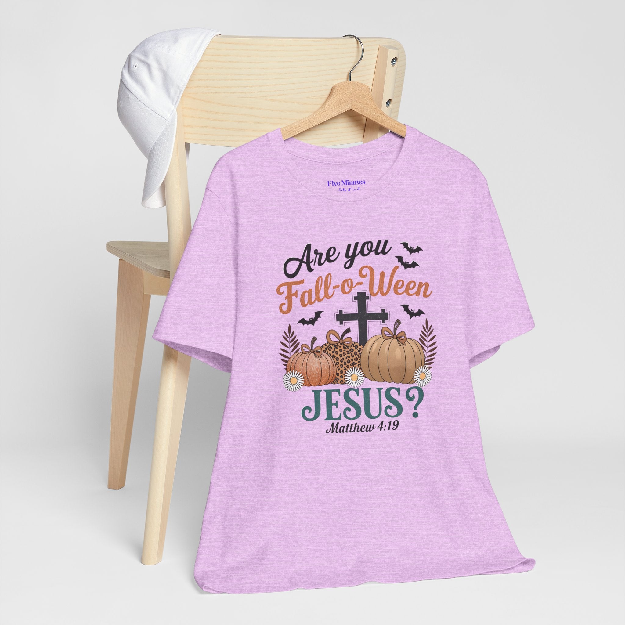 Fall-themed Christian Tee, Are You Fall-o-Ween Jesus?, Unisex Halloween Shirt, Autumn Faith T-Shirt, Pumpkin Design Top
