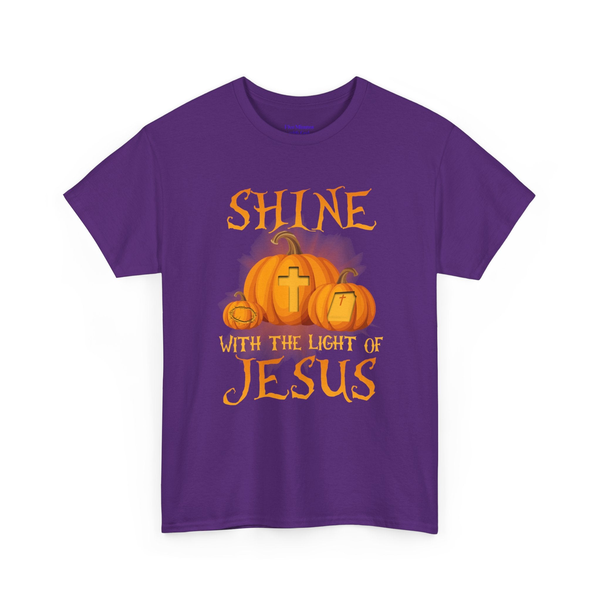 Pumpkin Jesus Unisex Cotton Tee, Faith Tee, Harvest Shirt, Fall Apparel, Christian T-Shirt