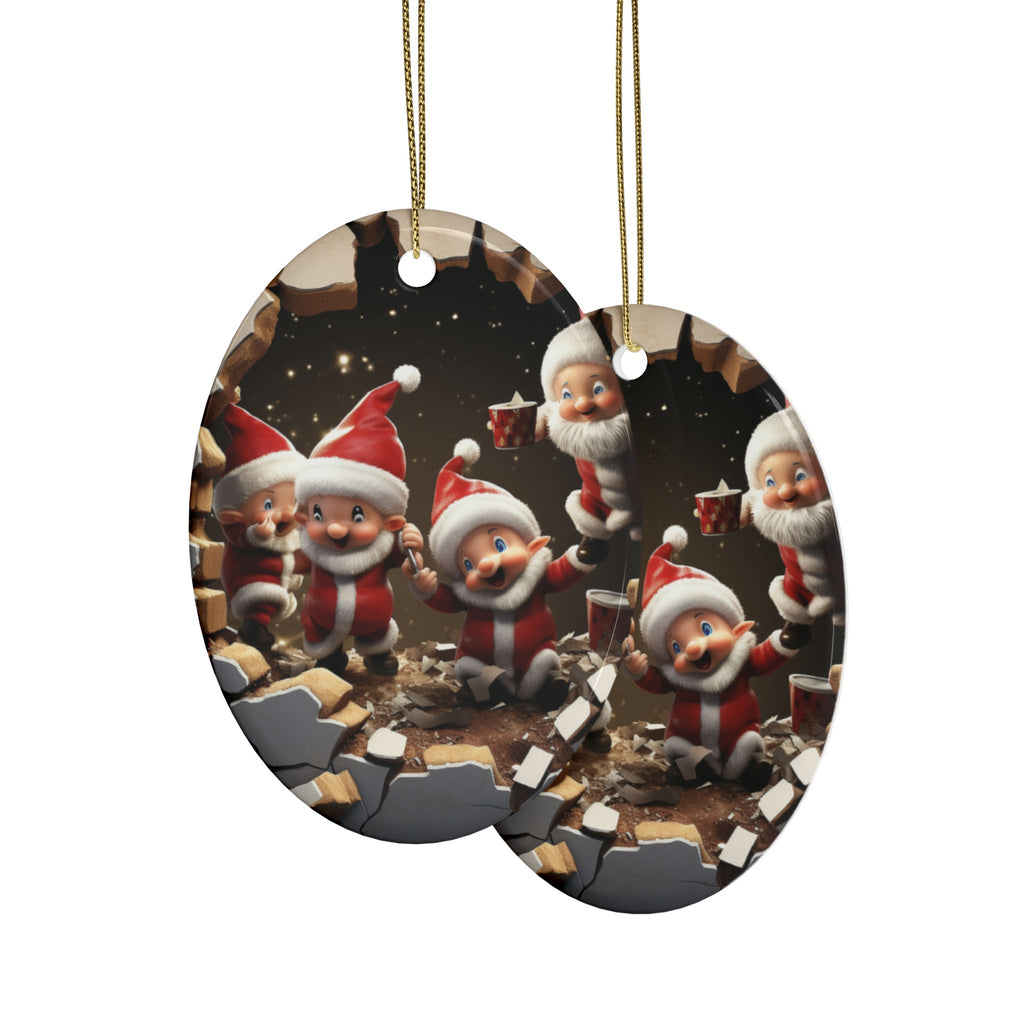 Festive Ceramic Ornaments for Christmas Decor, Holiday Gifts, Tree Decorations, Celebration Accessories, Santa Theme Ornaments