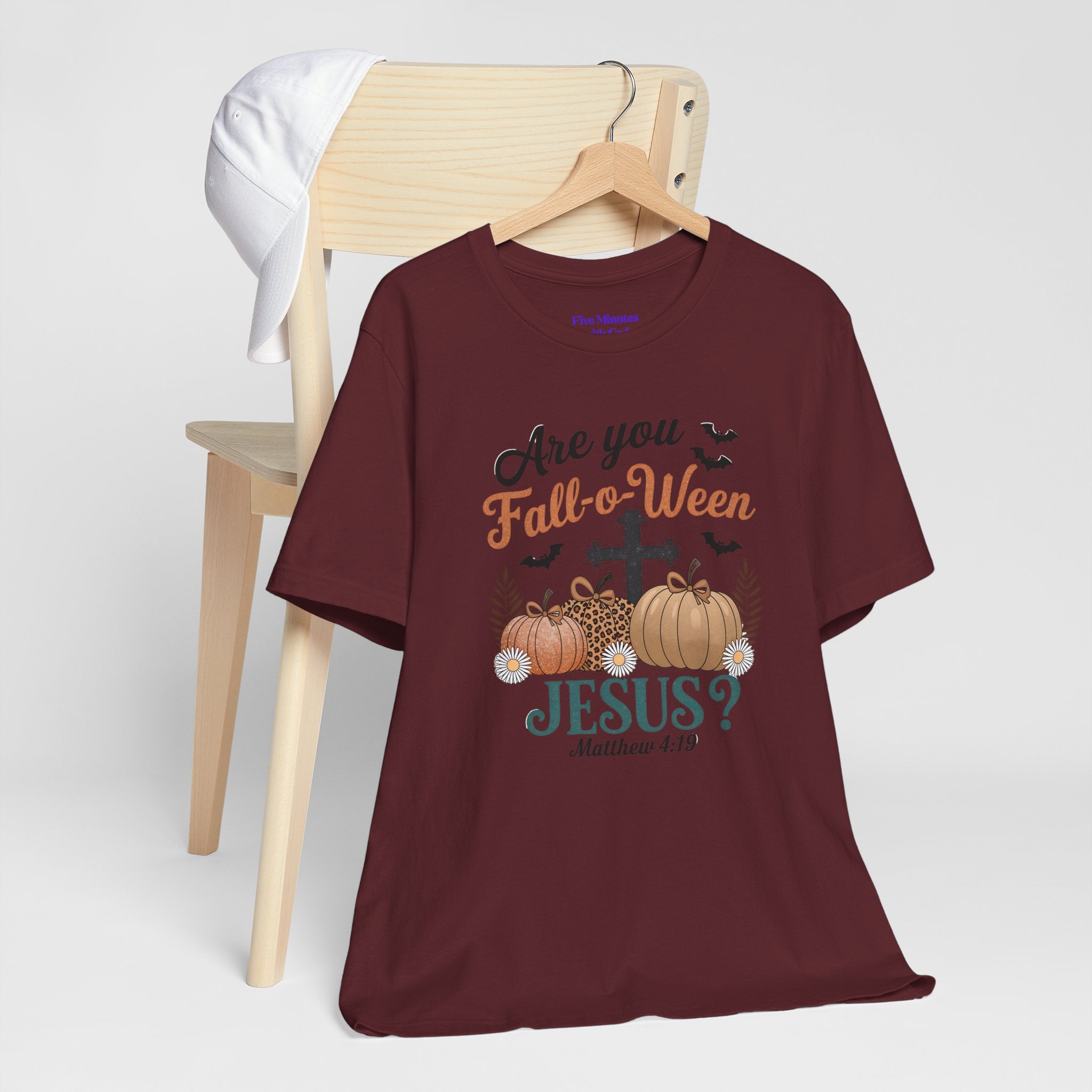 Fall-themed Christian Tee, Are You Fall-o-Ween Jesus?, Unisex Halloween Shirt, Autumn Faith T-Shirt, Pumpkin Design Top