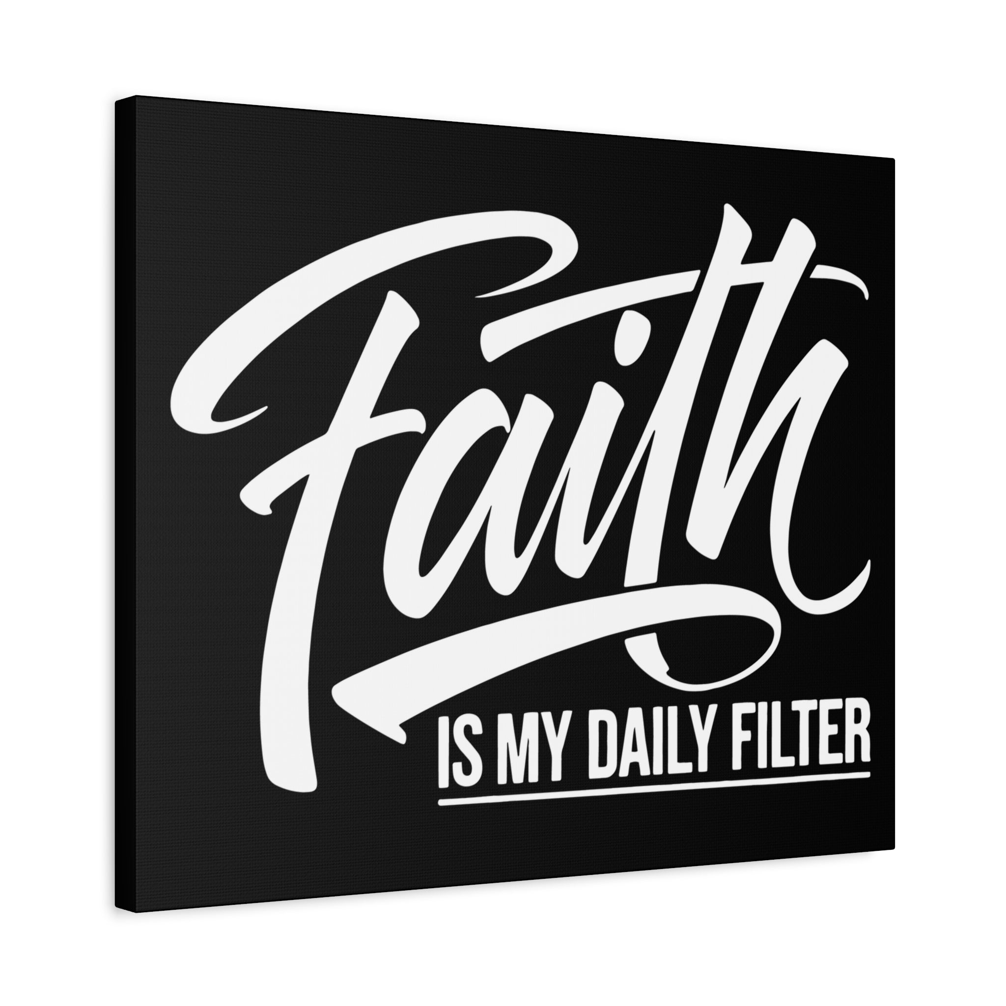 Inspirational Canvas Wall Art, Faith Quote Decor, Motivational Home Decor, Gray Wall Hanging, Gift for Faith Lovers