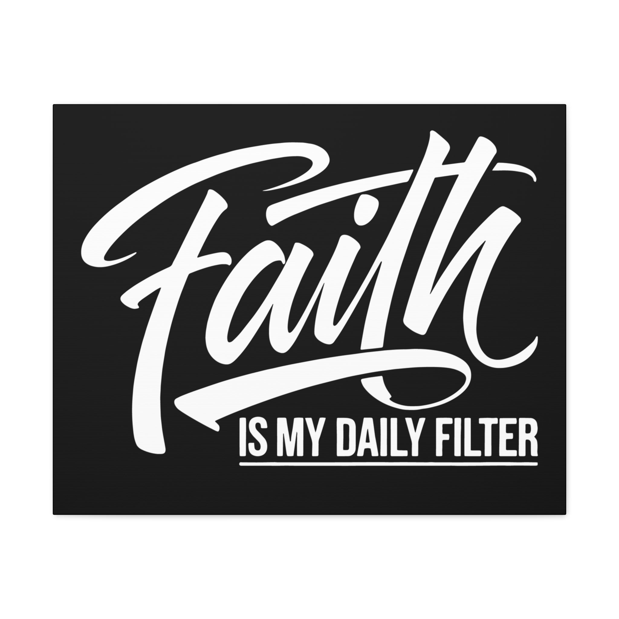 Inspirational Canvas Wall Art, Faith Quote Decor, Motivational Home Decor, Gray Wall Hanging, Gift for Faith Lovers