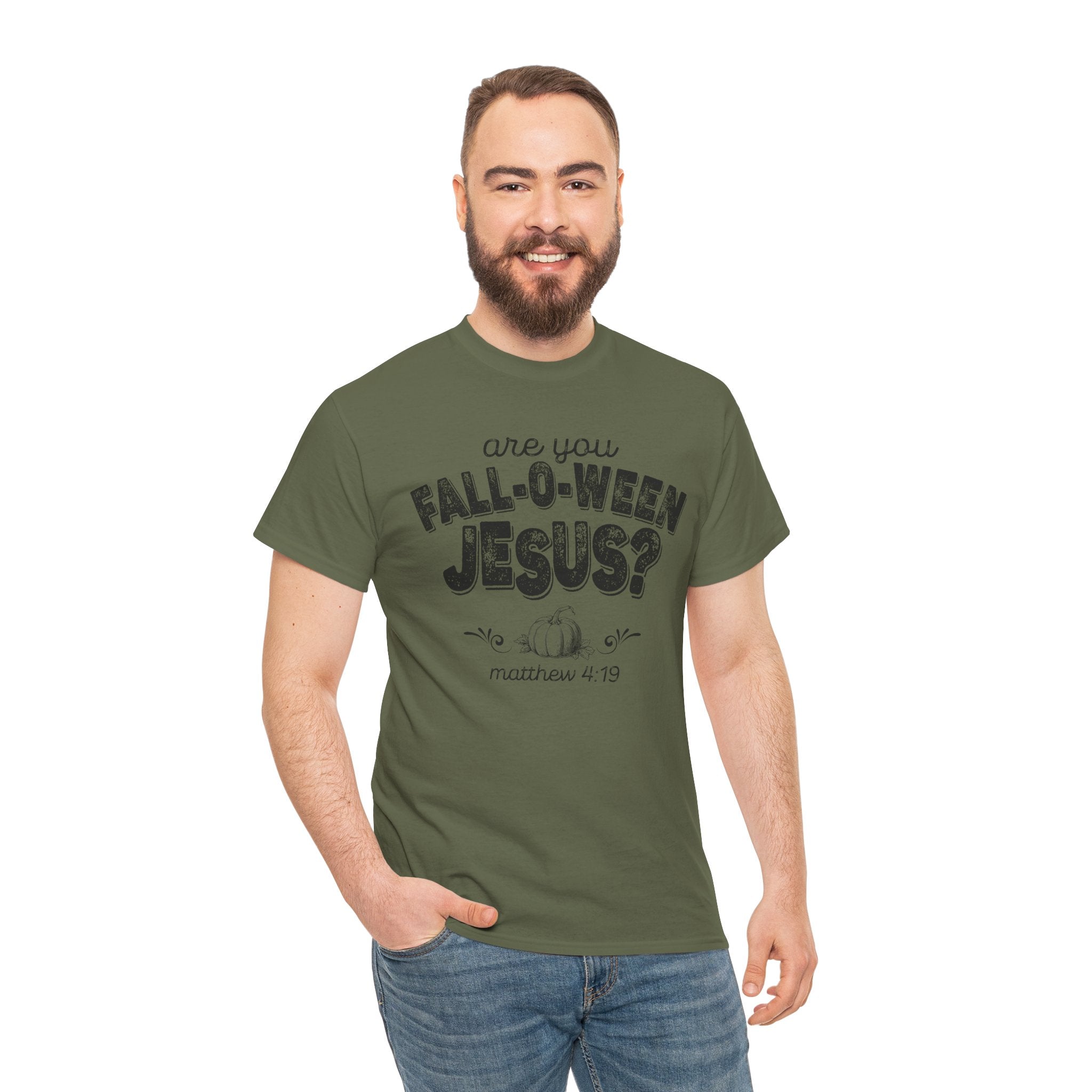 Fall-Themed Tee, Are You Fall-O-Ween Jesus, Unisex Cotton Shirt, Funny Fall Apparel, Halloween T-Shirt, Thanksgiving Gift Ideas