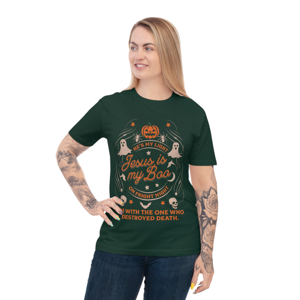 Halloween Christian T-Shirt with Fun Ghost Designs, Jesus is My Boo, Spooky Season Apparel, Faithful Holiday Shirt, Unique Gift for [...]