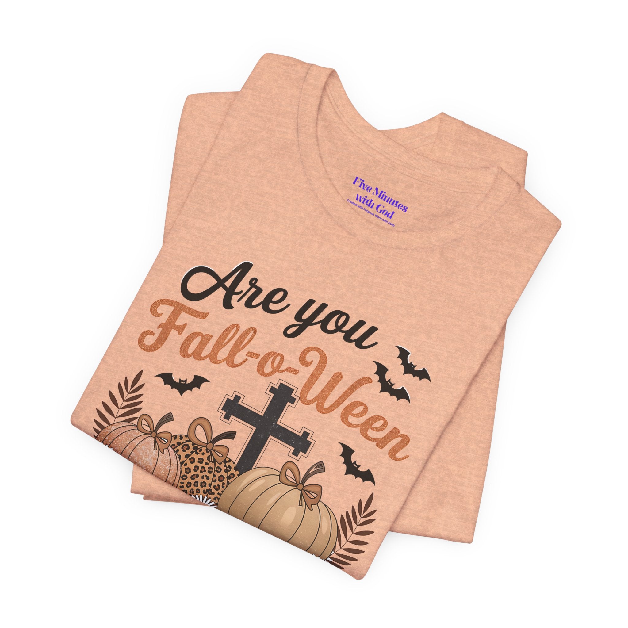 Fall-themed Christian Tee, Are You Fall-o-Ween Jesus?, Unisex Halloween Shirt, Autumn Faith T-Shirt, Pumpkin Design Top