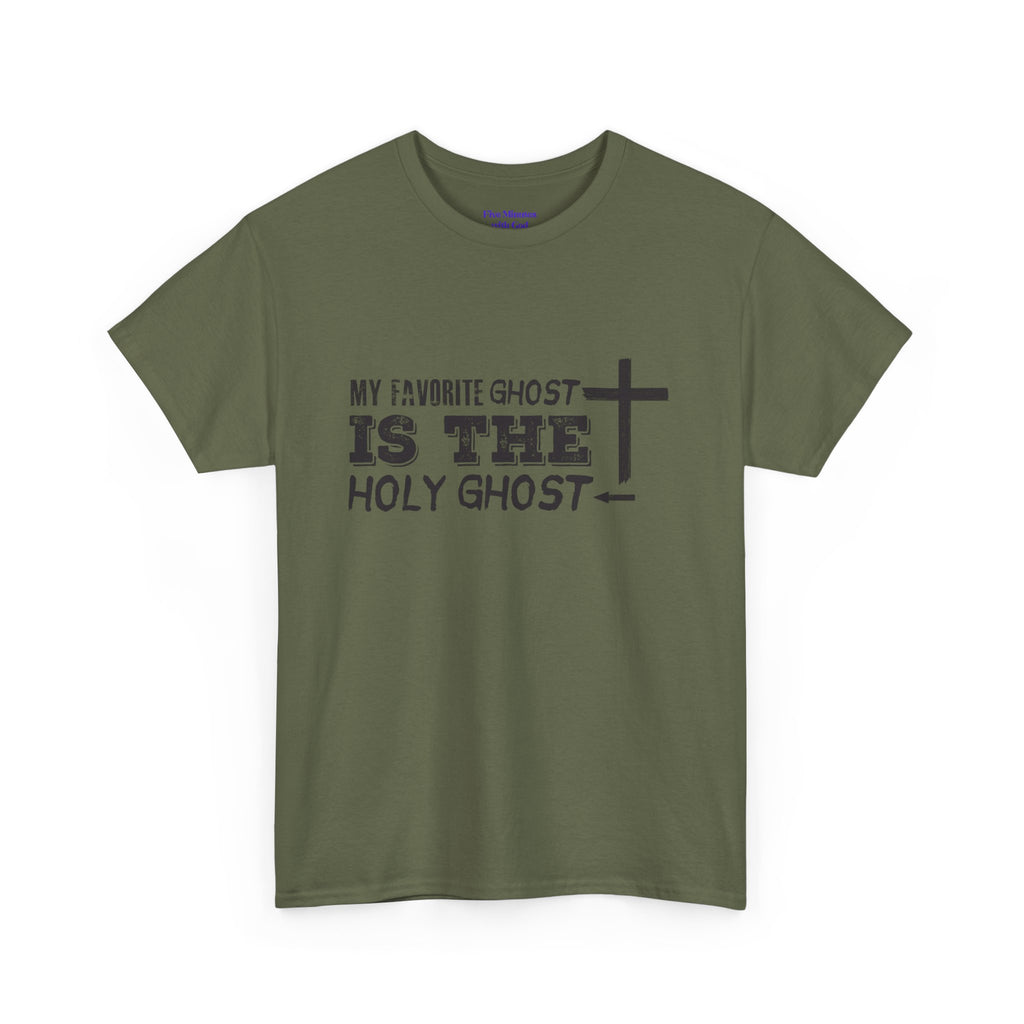 Unisex Cotton Tee - My Favorite Ghost is the Holy Ghost Shirt, Religious T-Shirt, Christian Apparel, Spiritual Gift, Halloween Shirt