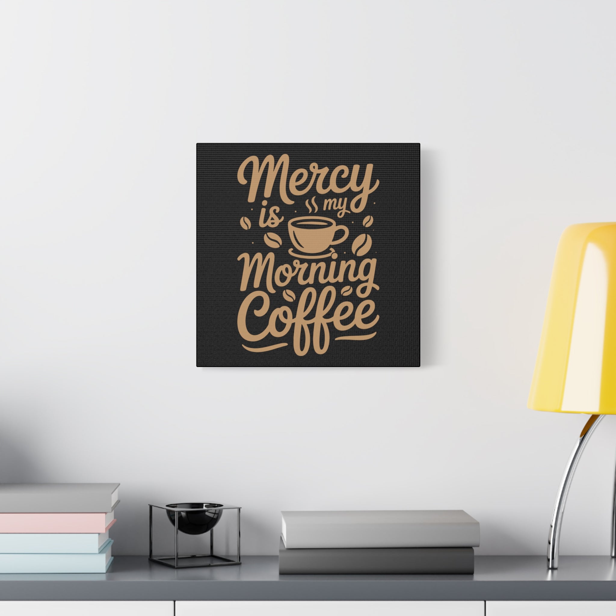 Coffee-Themed Canvas Art Print, Wall Decor for Coffee Lovers, Inspirational Home Decoration, Gift for Friends and Family