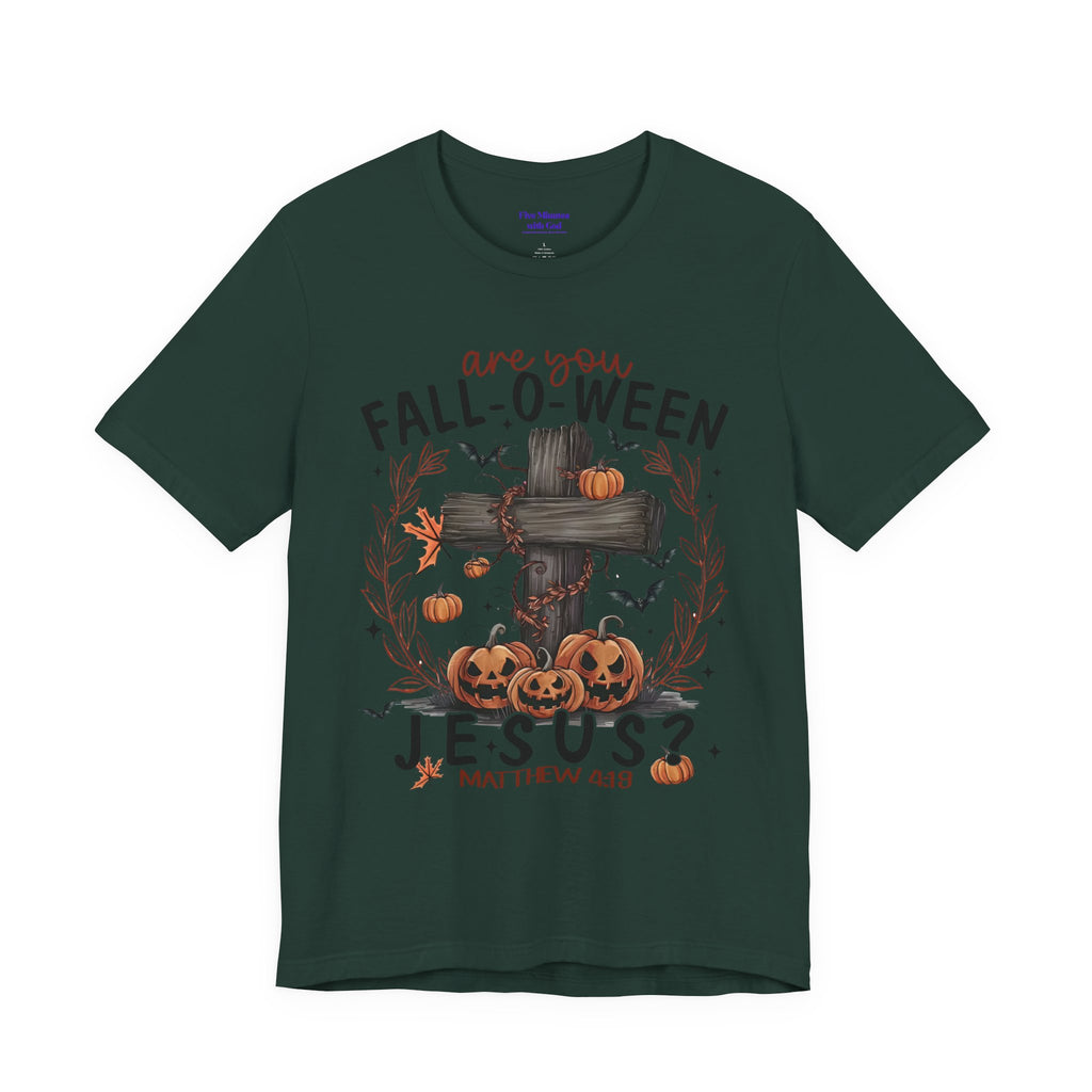 Autumn Pumpkin Christian Tee, Relaxed Fit Unisex Shirt, Fall Inspiration Tee, Cozy Halloween Top, Faith-Based Apparel