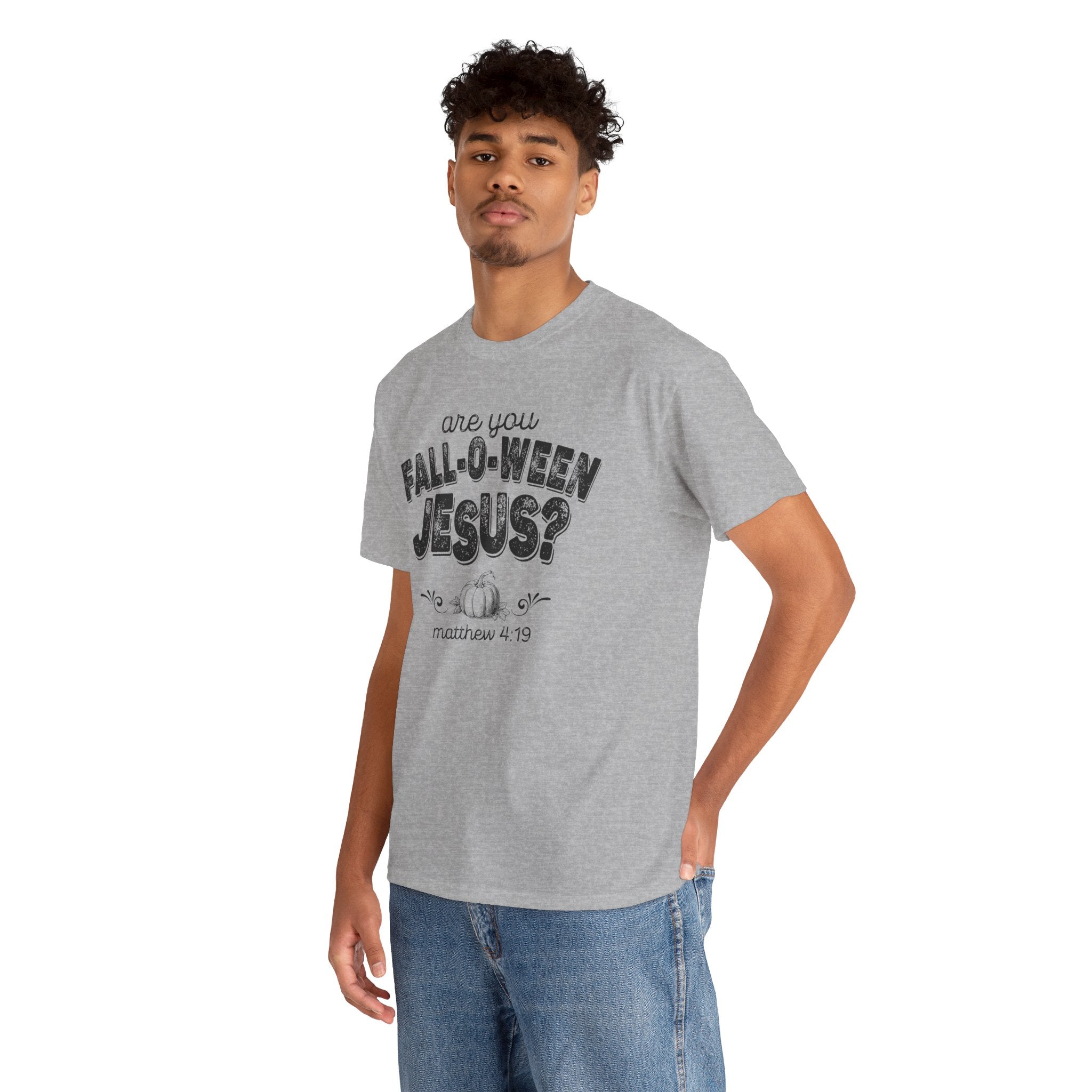 Fall-Themed Tee, Are You Fall-O-Ween Jesus, Unisex Cotton Shirt, Funny Fall Apparel, Halloween T-Shirt, Thanksgiving Gift Ideas