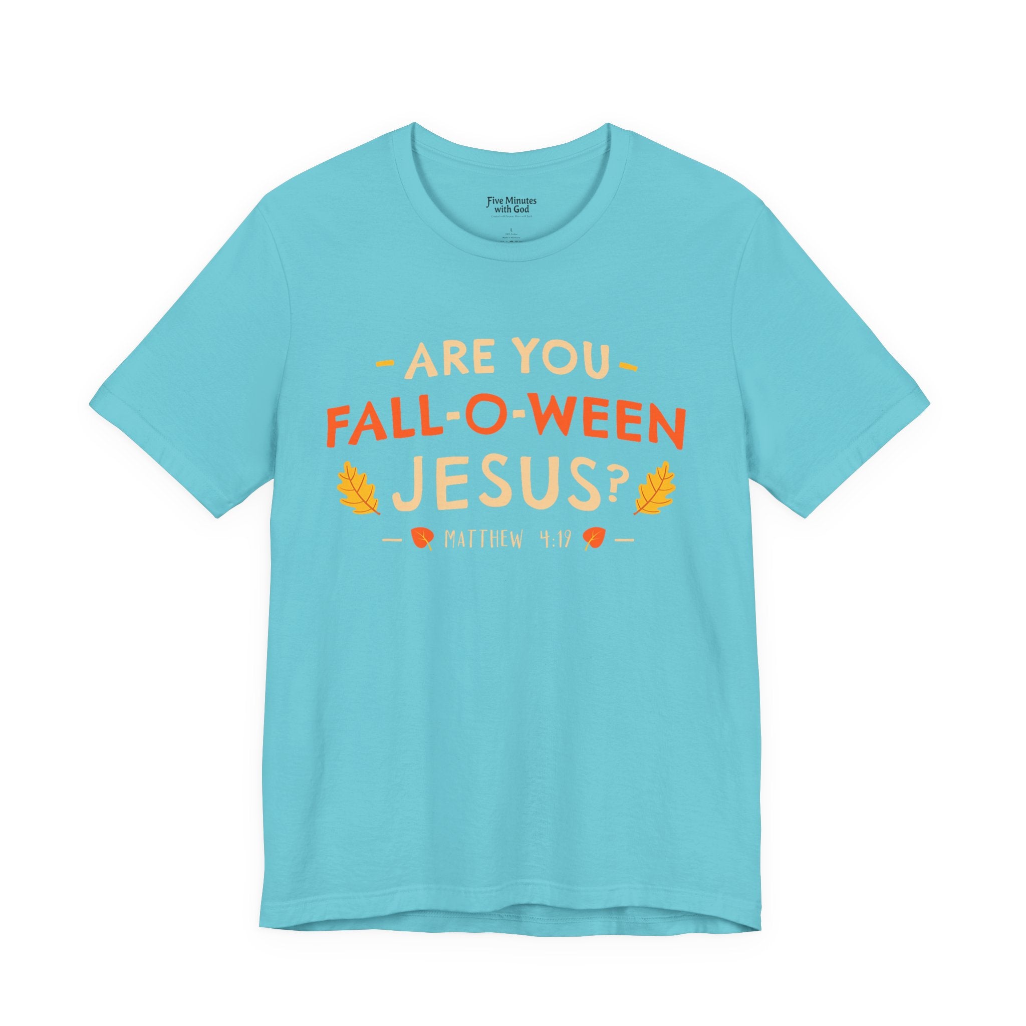 Fall-O-Ween Jesus Unisex Tee, Funny Fall Shirt, Halloween Humor Tee, Autumn Casual Wear, Gift for Jesus Lovers