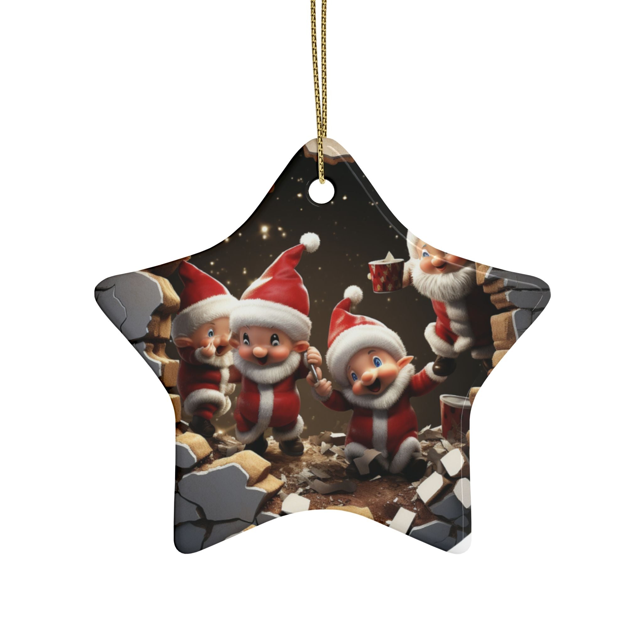 Festive Ceramic Ornaments for Christmas Decor, Holiday Gifts, Tree Decorations, Celebration Accessories, Santa Theme Ornaments