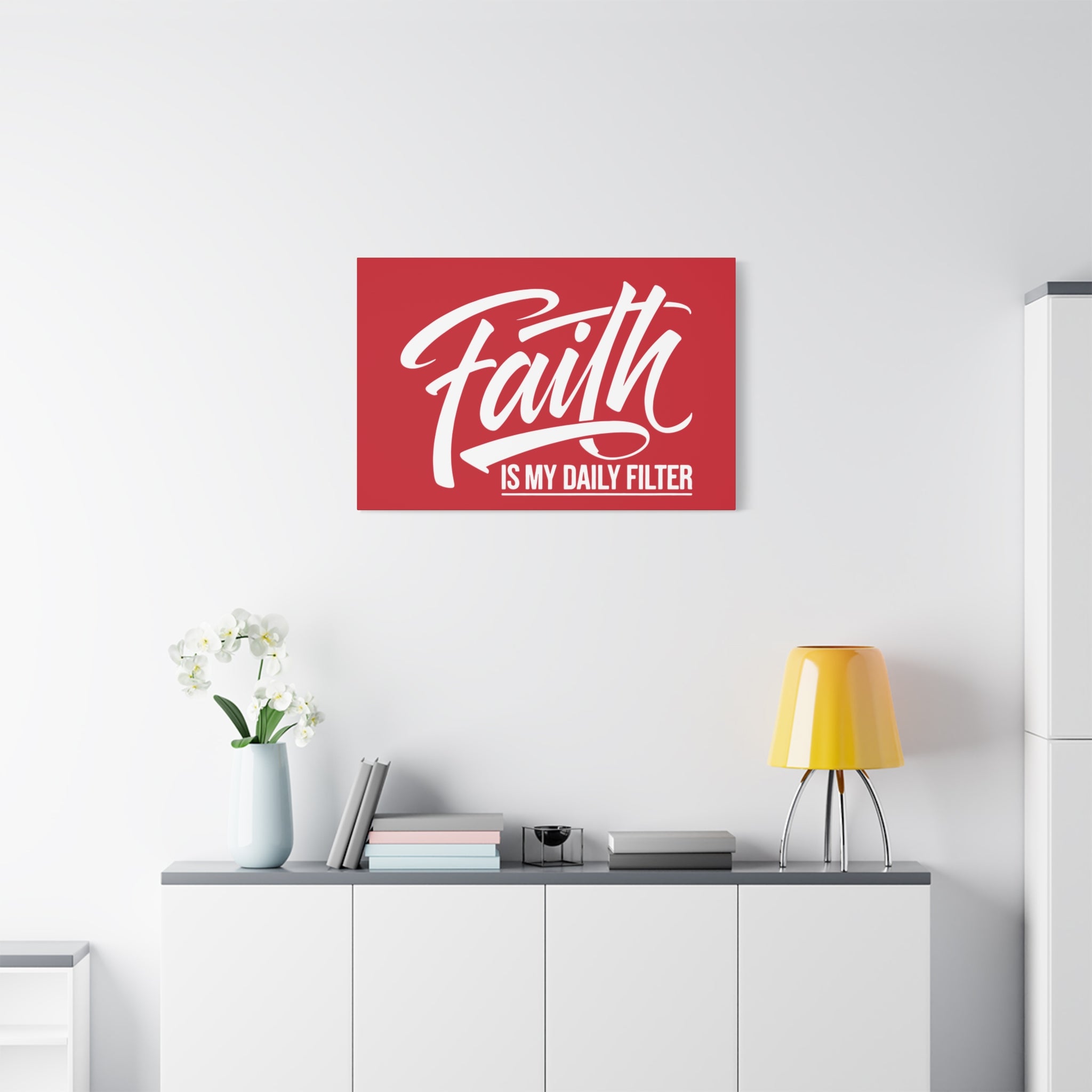 Copy of Inspirational Canvas Wall Art, Faith Quote Decor, Motivational Home Decor, Gray Wall Hanging, Gift for Faith Lovers