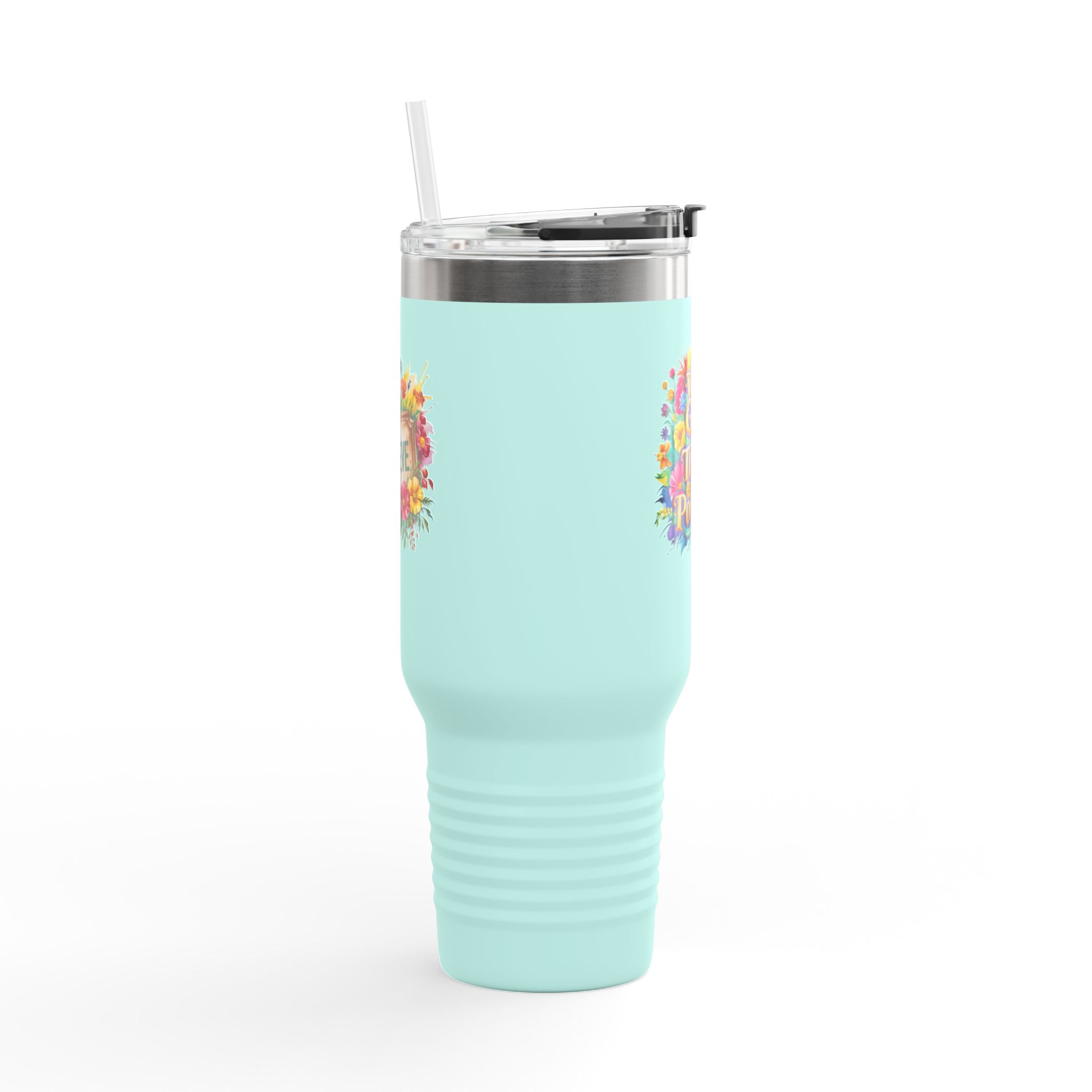 Inspirational Travel Mug, 40oz Insulated Coffee Cup, Floral Design, Motivational Gift for Travelers, Perfect for Road Trips, Keep [...]