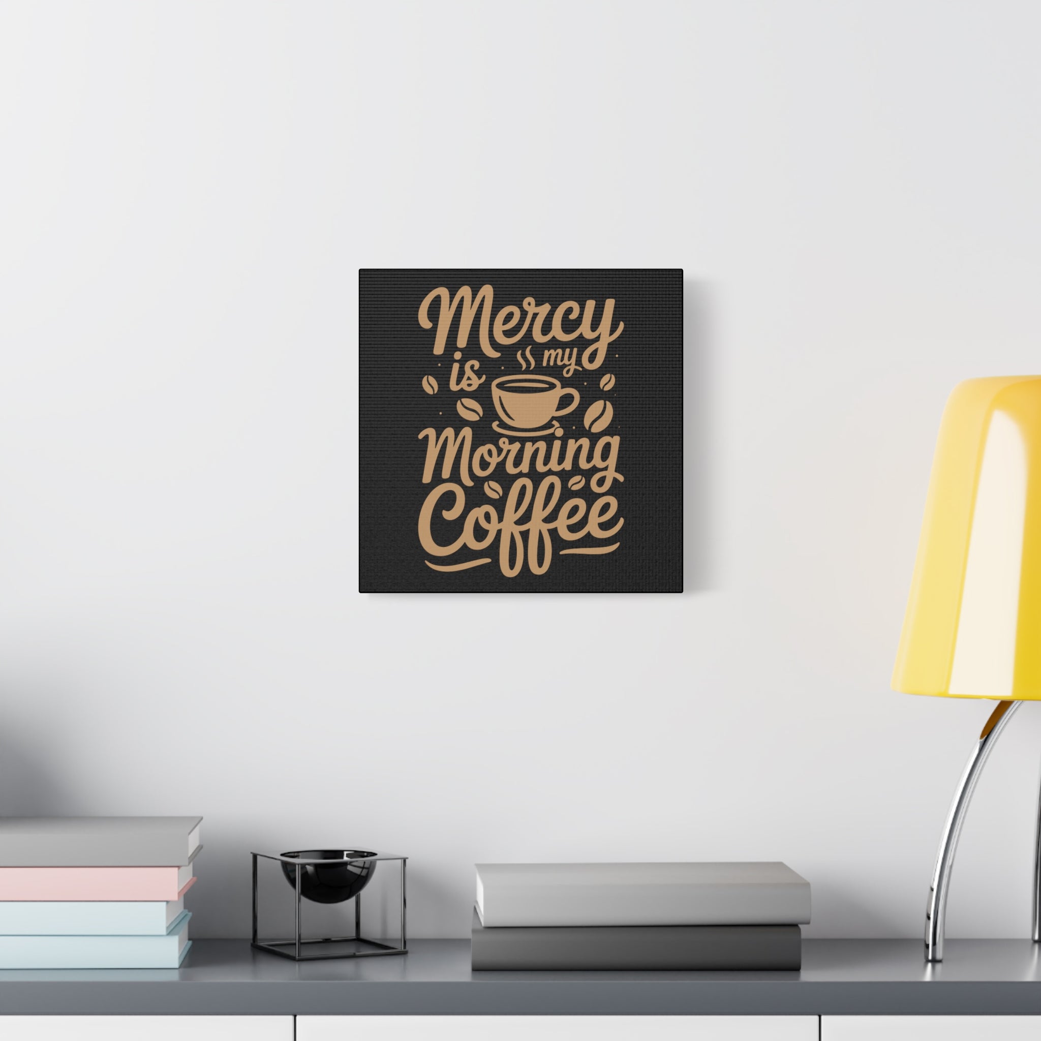 Coffee-Themed Canvas Art Print, Wall Decor for Coffee Lovers, Inspirational Home Decoration, Gift for Friends and Family