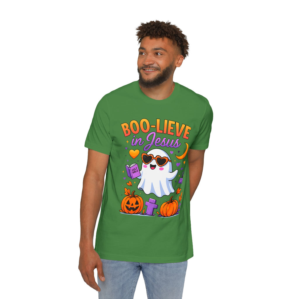Halloween Christian Ghost T-Shirt, Boo-lieve in Jesus Shirt, Cute Halloween Apparel, Faith-Based Tee, Fall Celebration Top, Spooky [...]