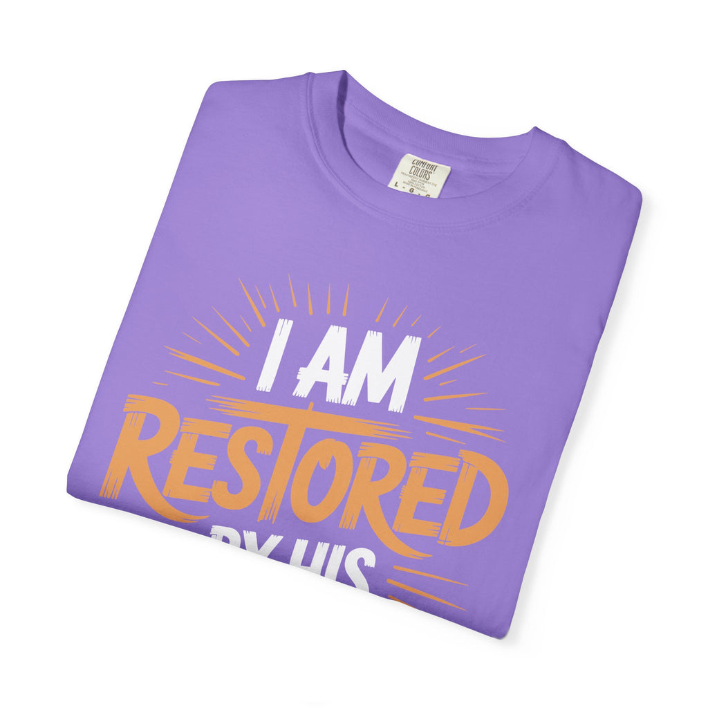I Am Restored By His Grace Inspirational Graphic Tee