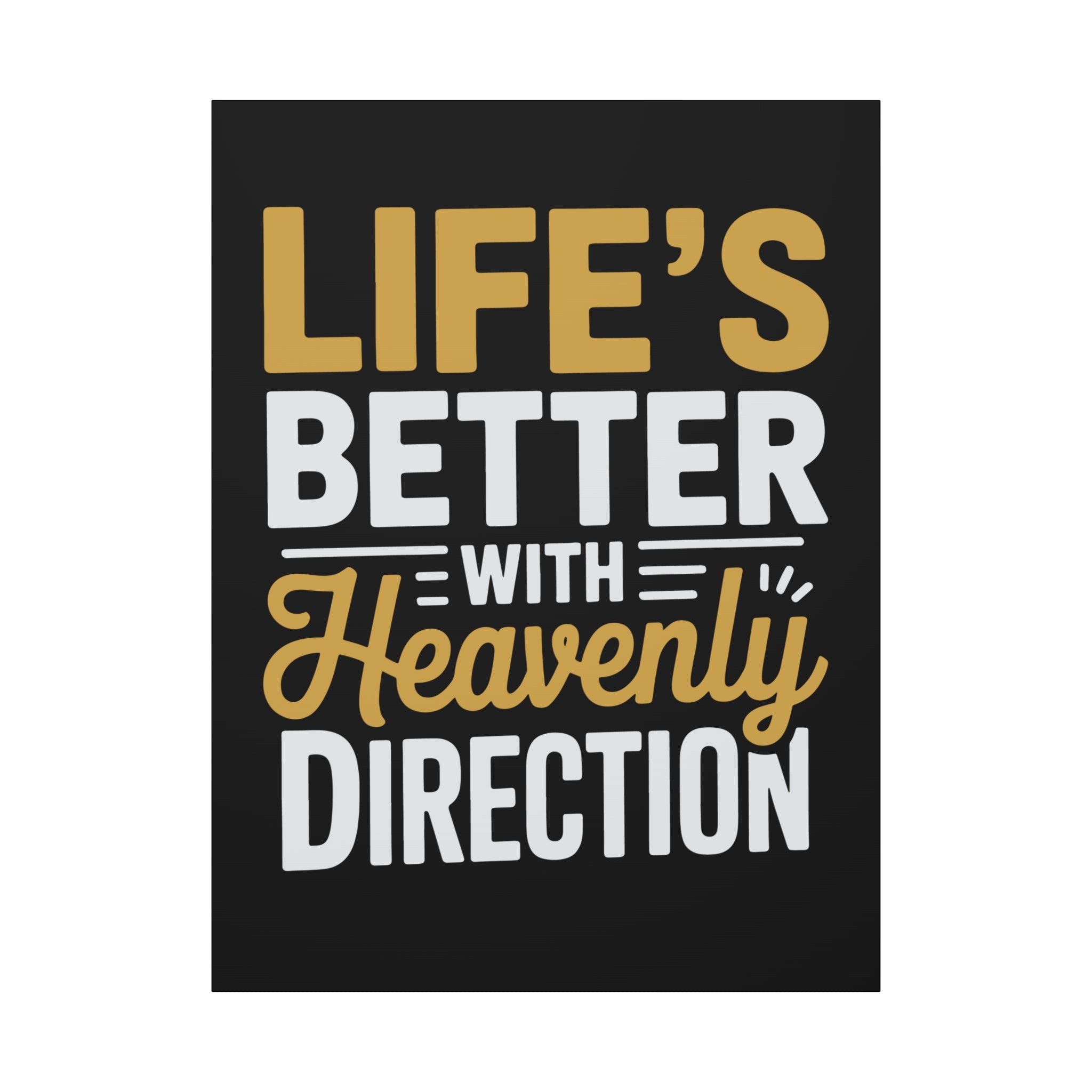 Heavenly Direction Canvas Wall Art, Inspirational Home Decor, Motivational Gift, Modern Wall Hanging, Perfect for Any Room