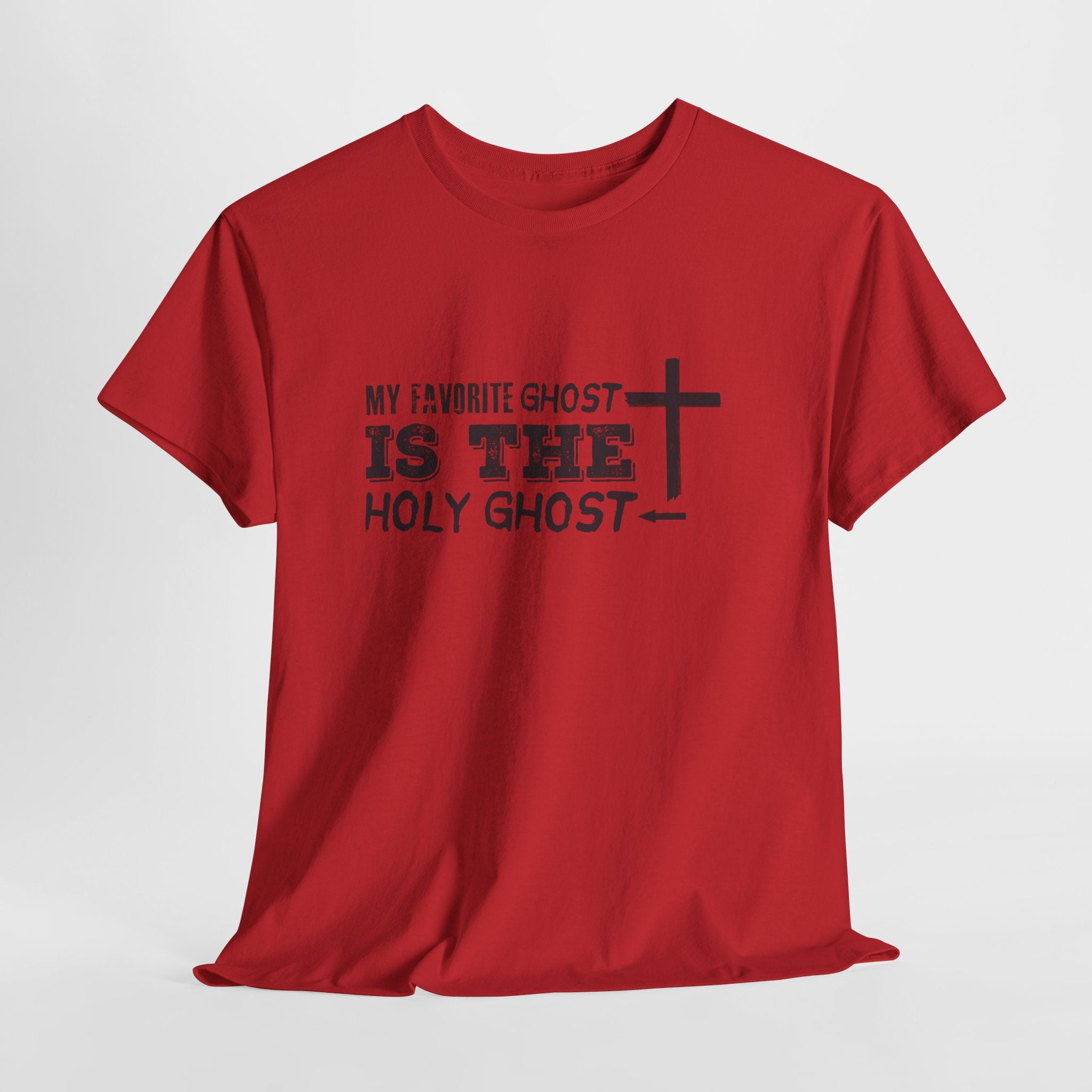 Unisex Cotton Tee - My Favorite Ghost is the Holy Ghost Shirt, Religious T-Shirt, Christian Apparel, Spiritual Gift, Halloween Shirt