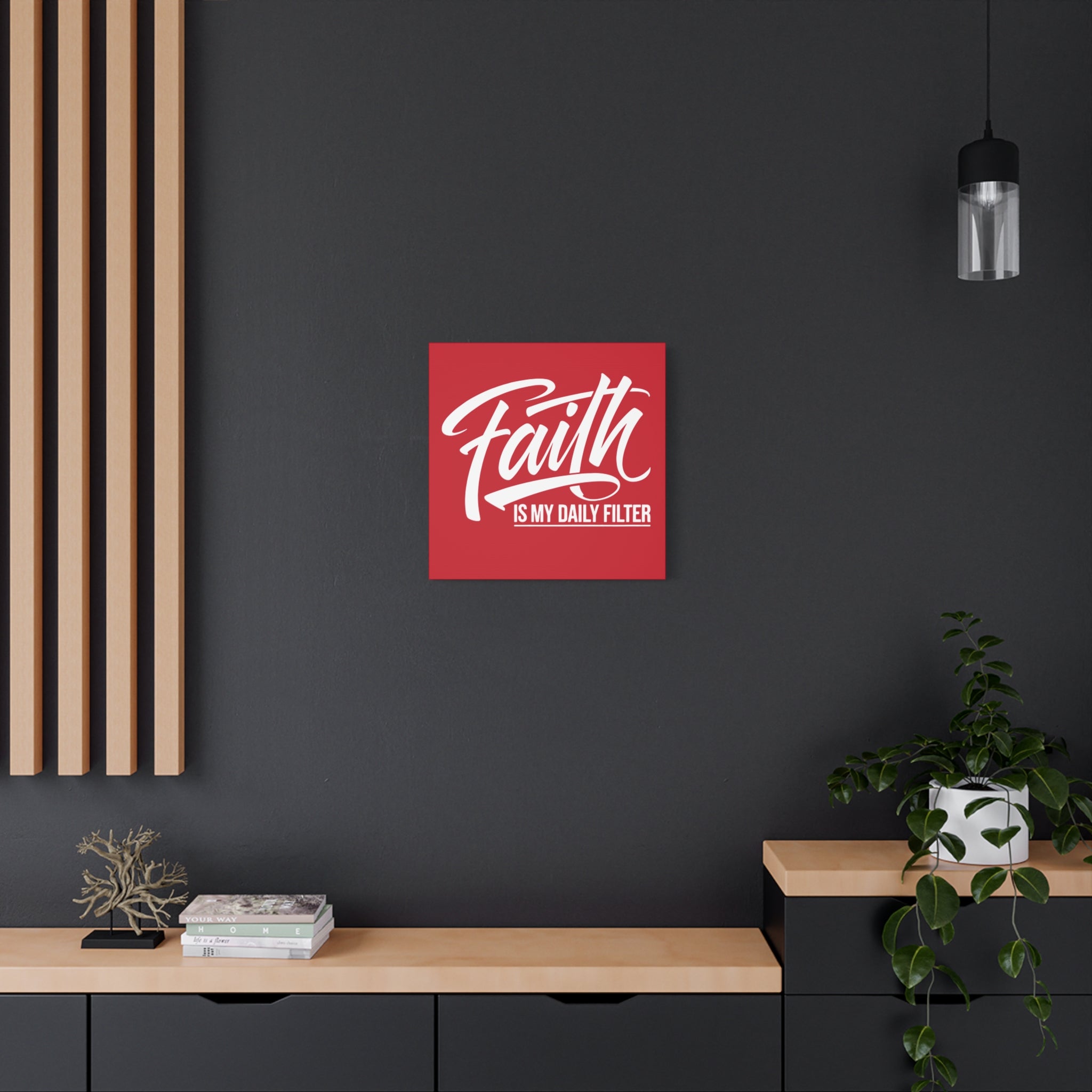 Copy of Inspirational Canvas Wall Art, Faith Quote Decor, Motivational Home Decor, Gray Wall Hanging, Gift for Faith Lovers