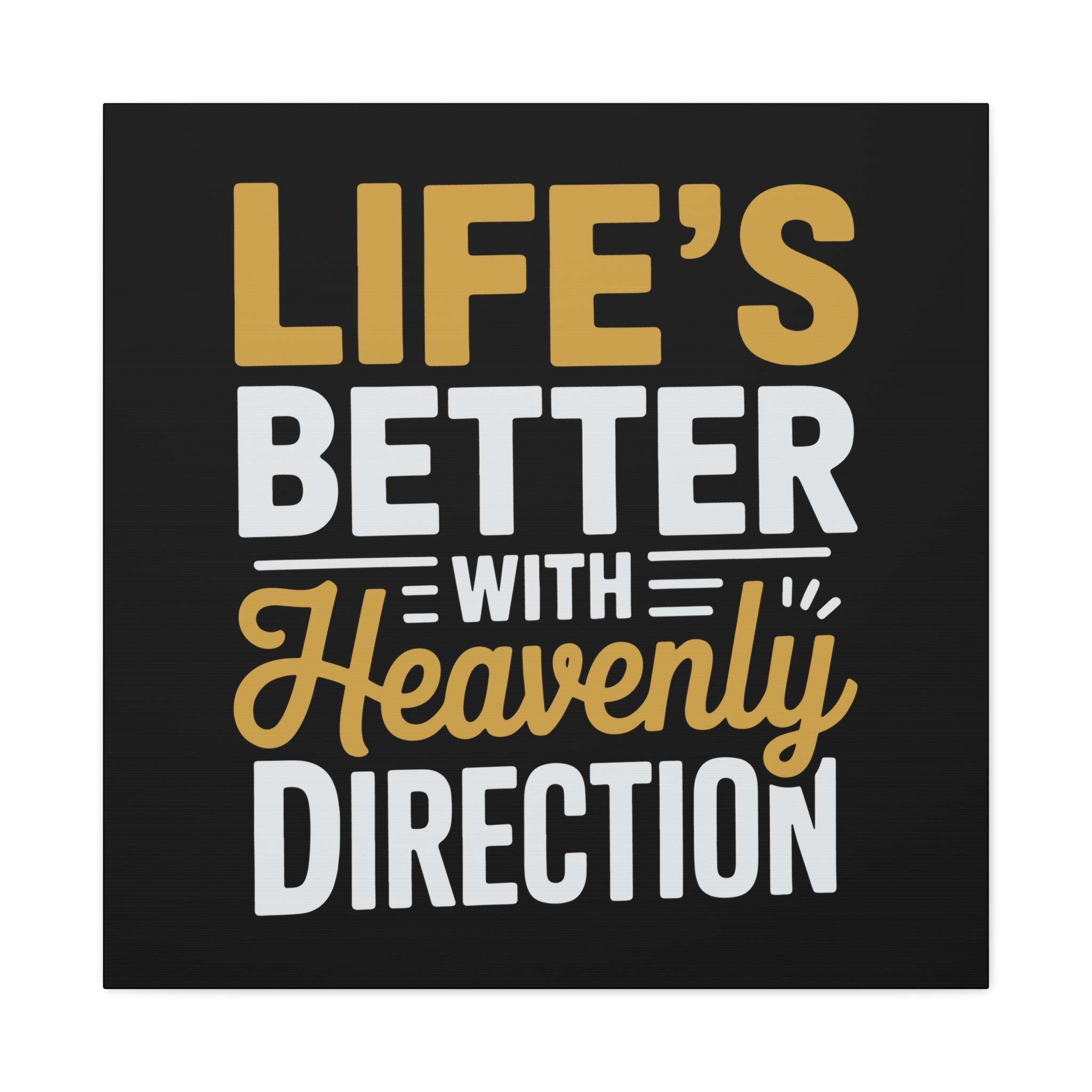 Heavenly Direction Canvas Wall Art, Inspirational Home Decor, Motivational Gift, Modern Wall Hanging, Perfect for Any Room