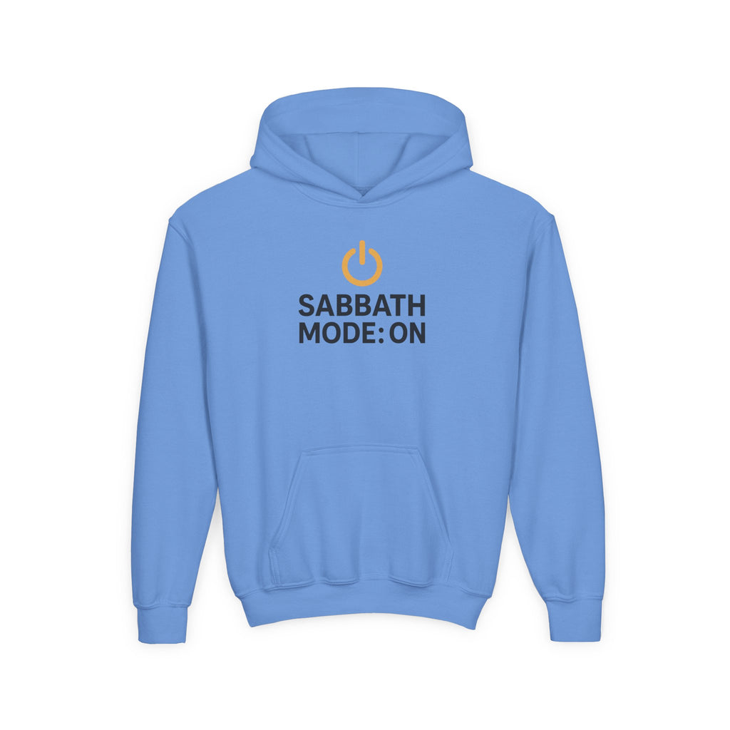 Sabbath Mode Youth Hoodie, Comfortable Hooded Sweatshirt for Kids, Perfect for Religious Observances, Christian Gift, Sunday Wear
