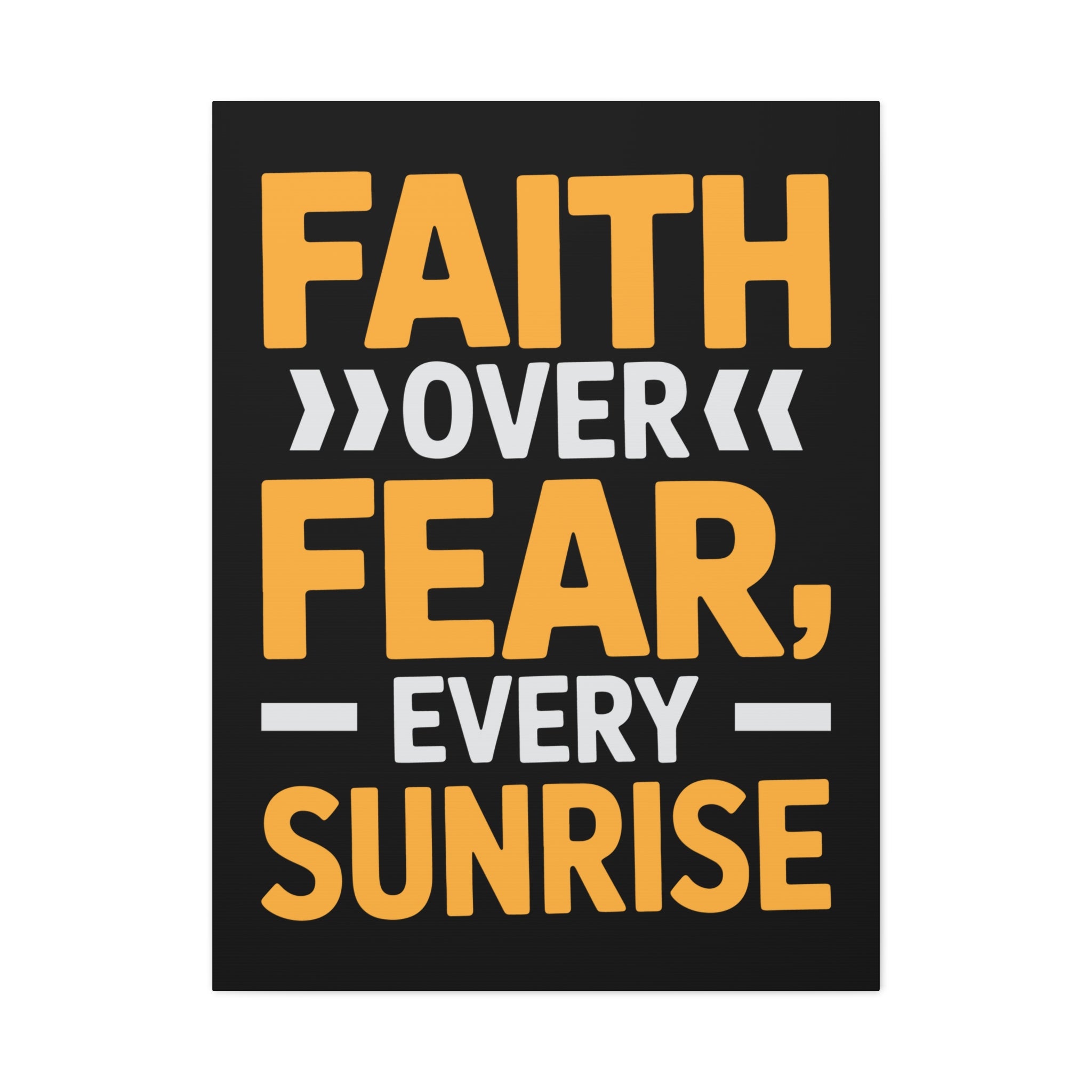 Inspirational Wall Art, Motivation Decor, Faith over Fear Canvas, Uplifting Home Decoration, Perfect Gift for New Beginnings