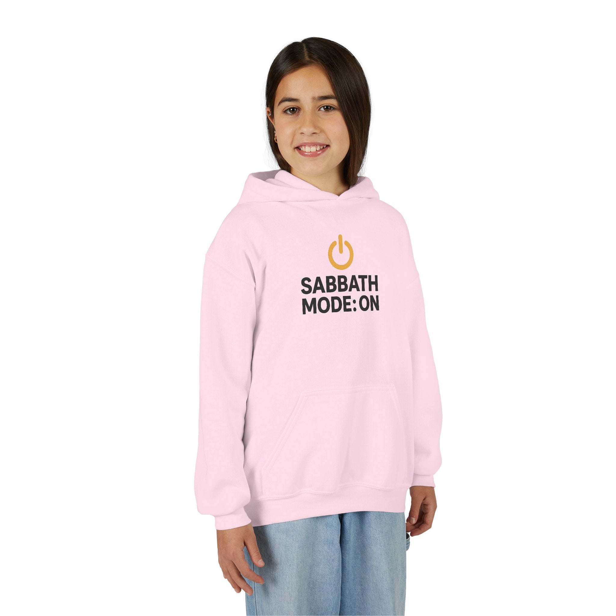 Sabbath Mode Youth Hoodie, Comfortable Hooded Sweatshirt for Kids, Perfect for Religious Observances, Christian Gift, Sunday Wear