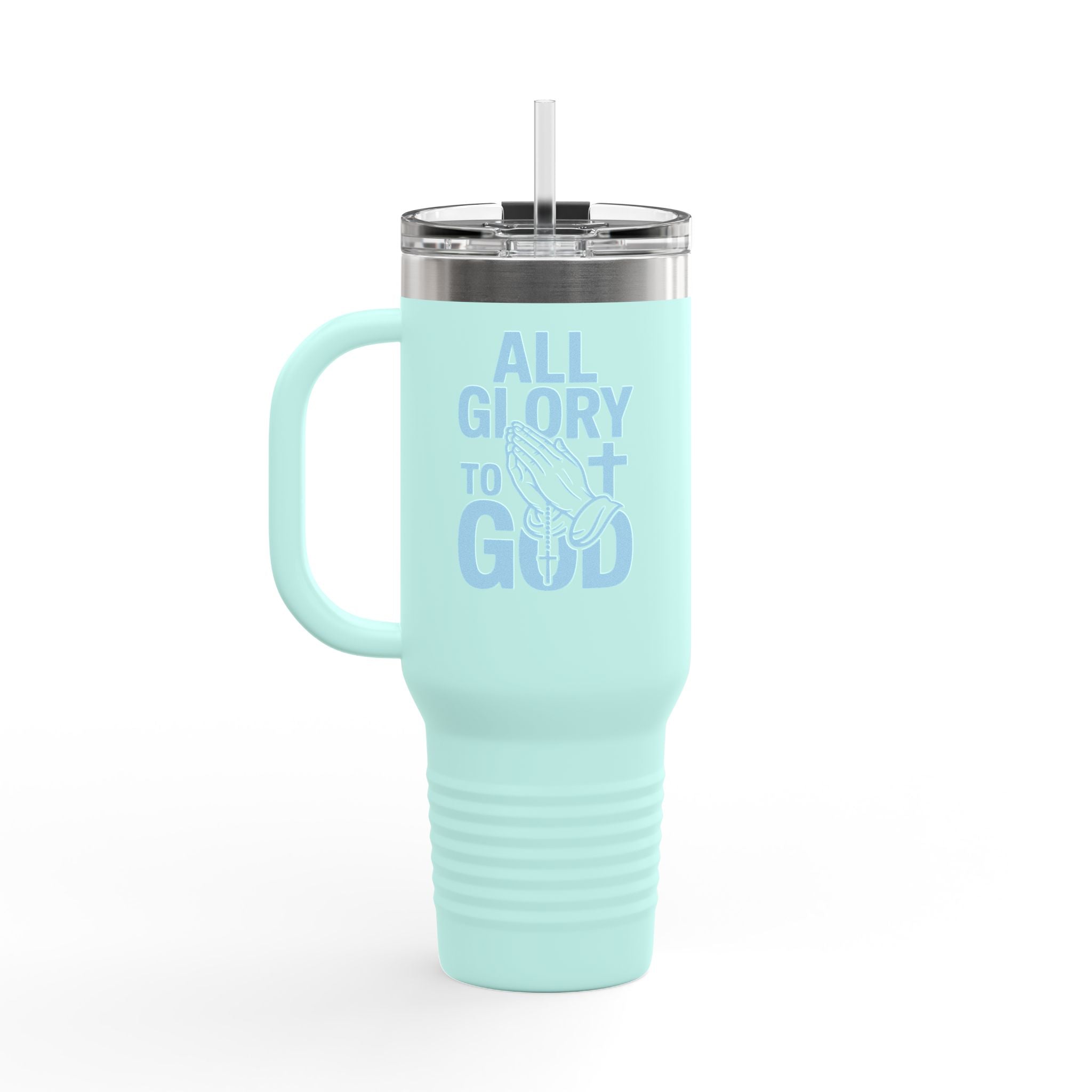 Insulated Travel Mug with Inspirational Quote, Perfect for Coffee Lovers, Bible Verses, Gift for Him/Her, Reusable Drinkware