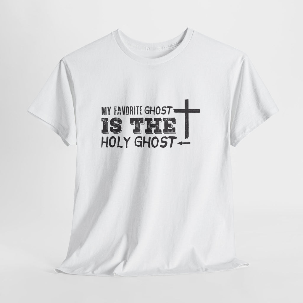 Unisex Cotton Tee - My Favorite Ghost is the Holy Ghost Shirt, Religious T-Shirt, Christian Apparel, Spiritual Gift, Halloween Shirt