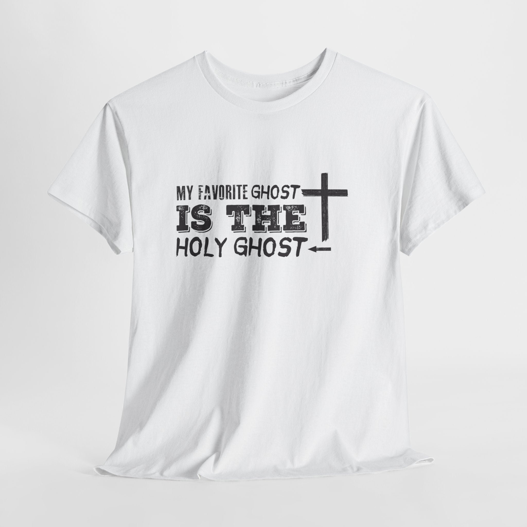 Unisex Cotton Tee - My Favorite Ghost is the Holy Ghost Shirt, Religious T-Shirt, Christian Apparel, Spiritual Gift, Halloween Shirt