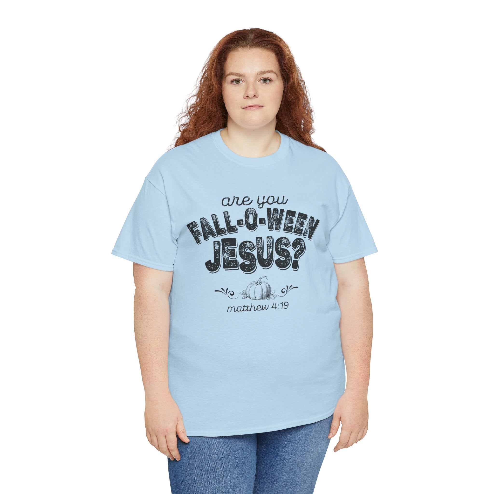 Fall-Themed Tee, Are You Fall-O-Ween Jesus, Unisex Cotton Shirt, Funny Fall Apparel, Halloween T-Shirt, Thanksgiving Gift Ideas